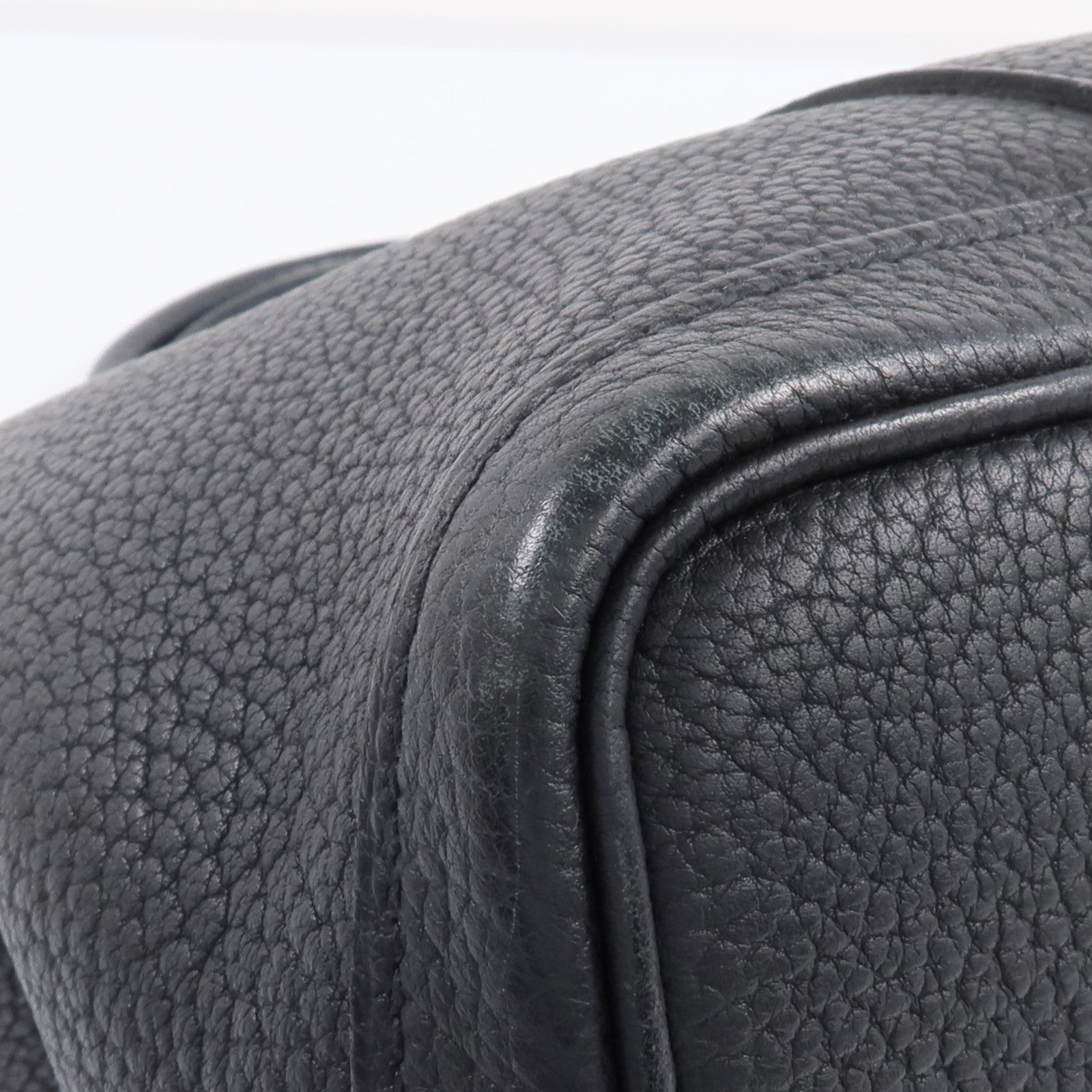 HERMES Negonda皮革Garden Party TPM銀扣手挽袋Noir