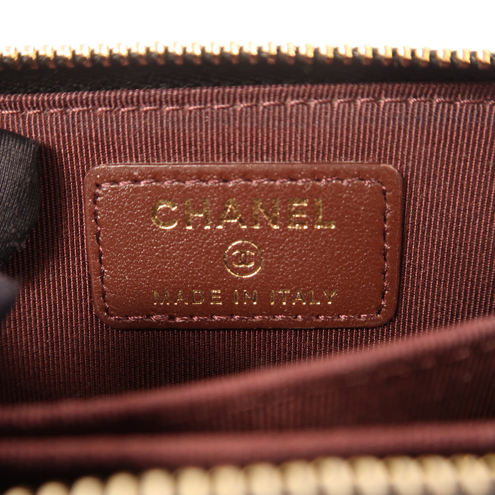 CHANEL 牛皮皮革Card/Coin Purse金扣零錢包/卡片套