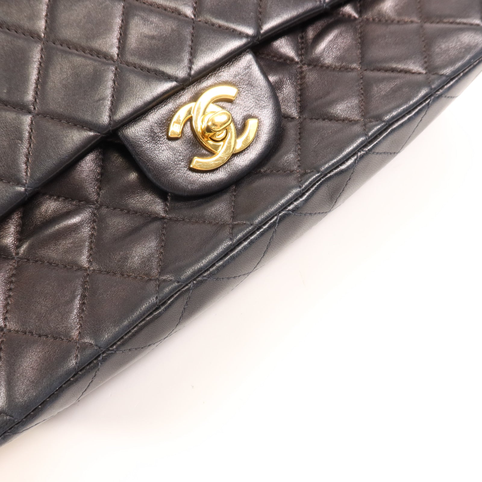 CHANEL 羊皮皮革Vintage Classic 11.12金扣鏈帶肩背袋