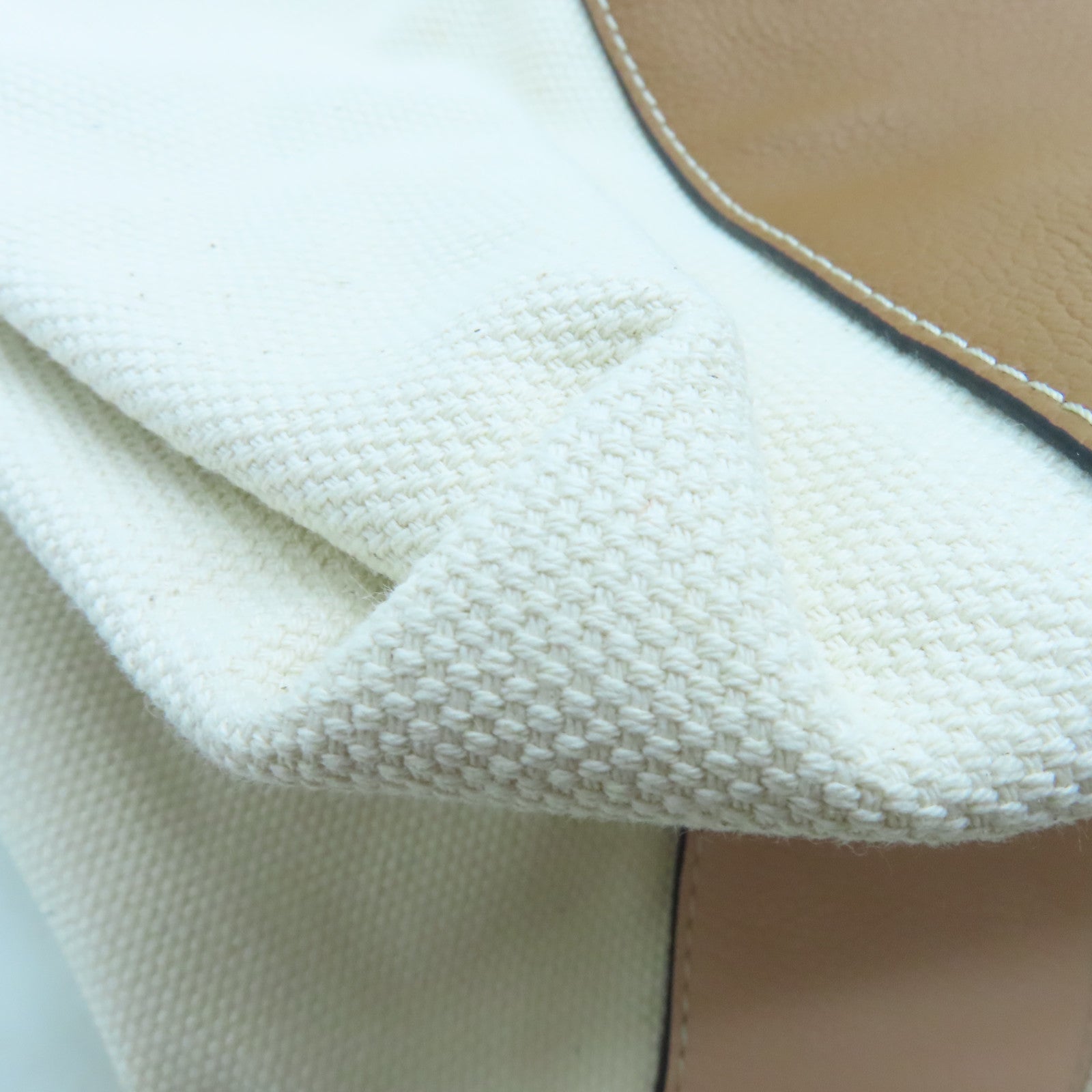 Chloe 帆布Tote Bag金扣手挽袋啡色/米色