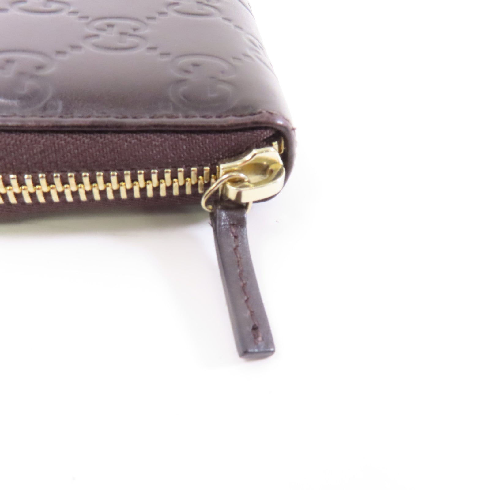 GUCCI 牛皮皮革Card/Coin Case金扣零錢包/卡片套啡色