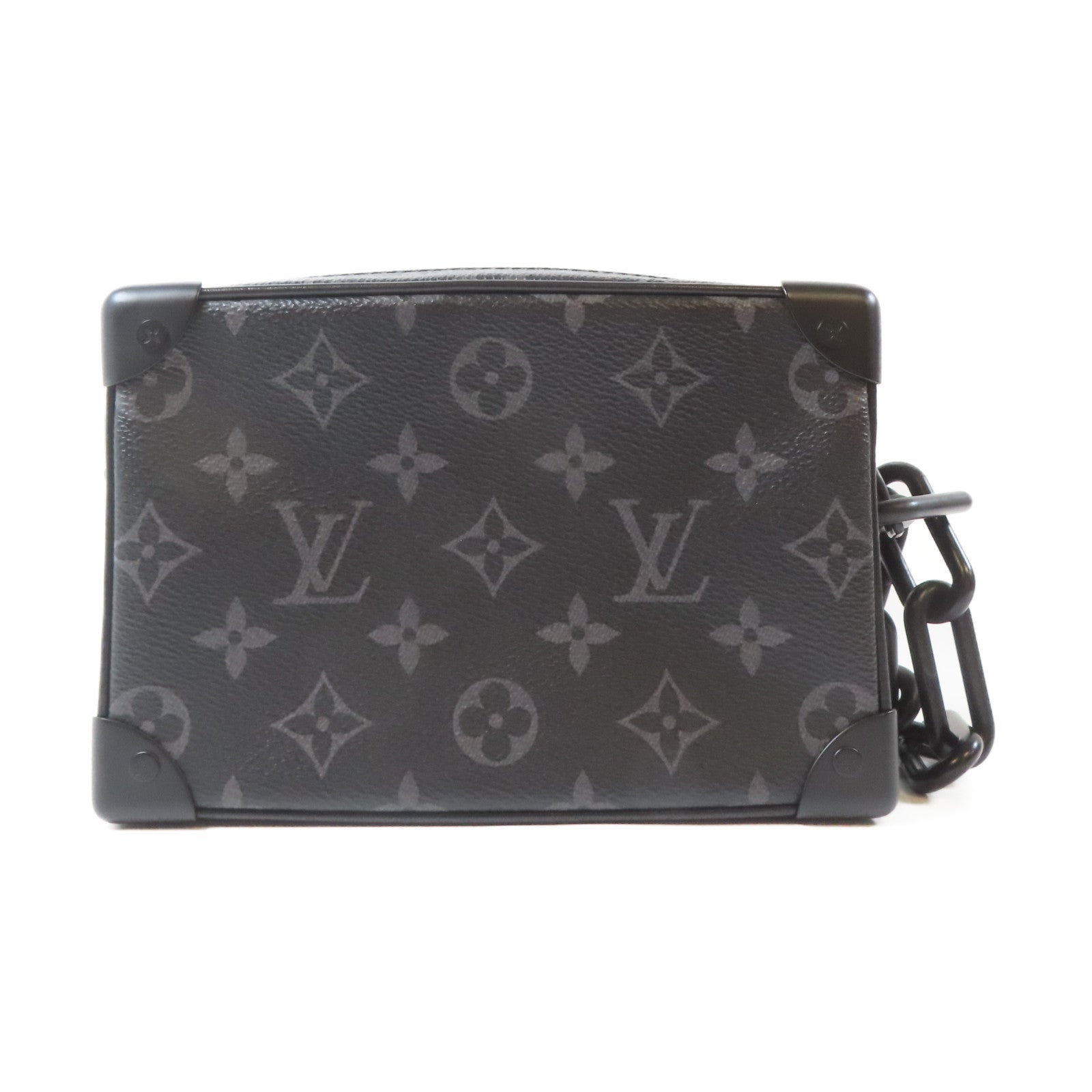 LOUIS VUITTON Monogram Eclipse Mini Soft Trunk肩背袋黑色
