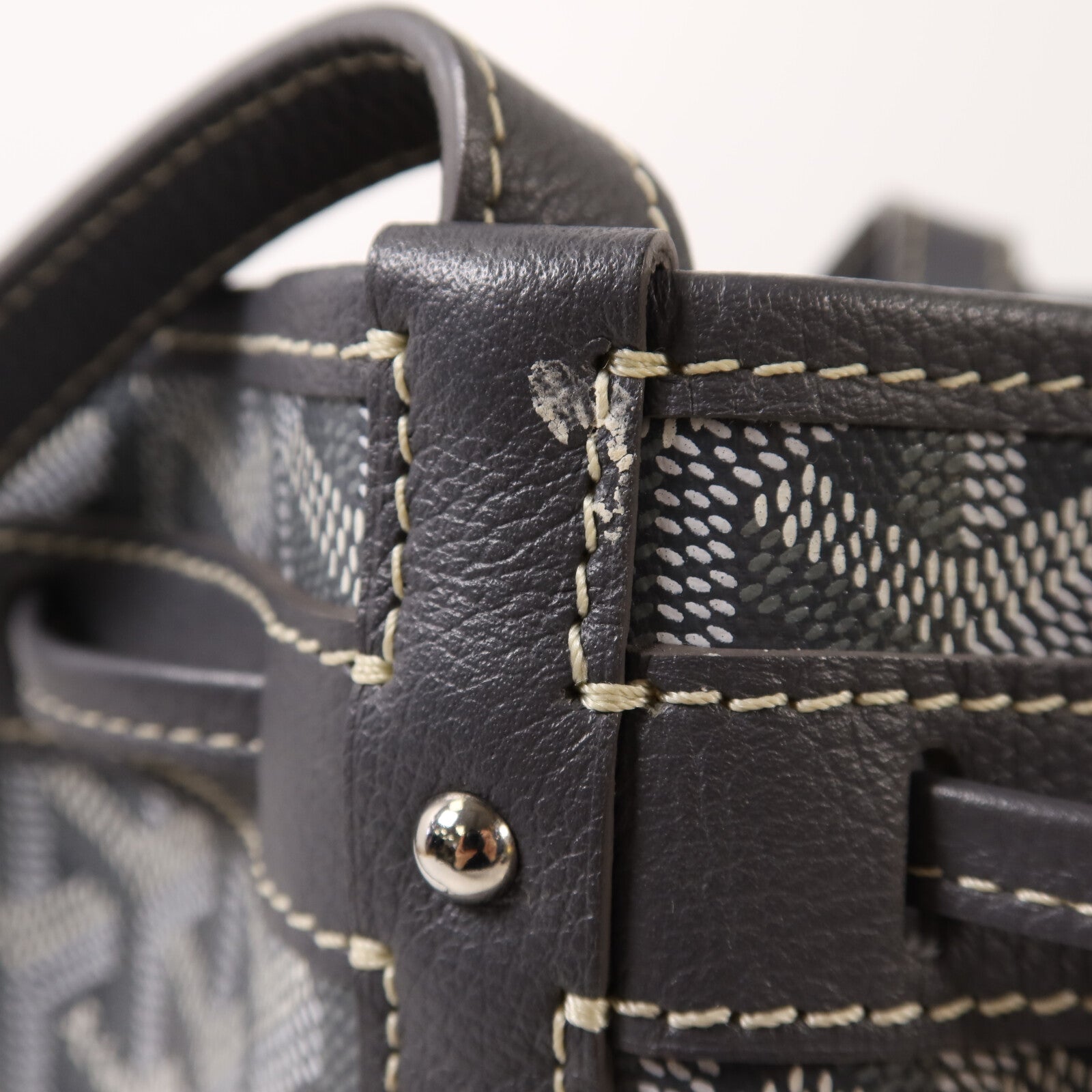 GOYARD 【激減優惠】塗層帆布Petit Flot Bucket Bag銀扣肩背袋
