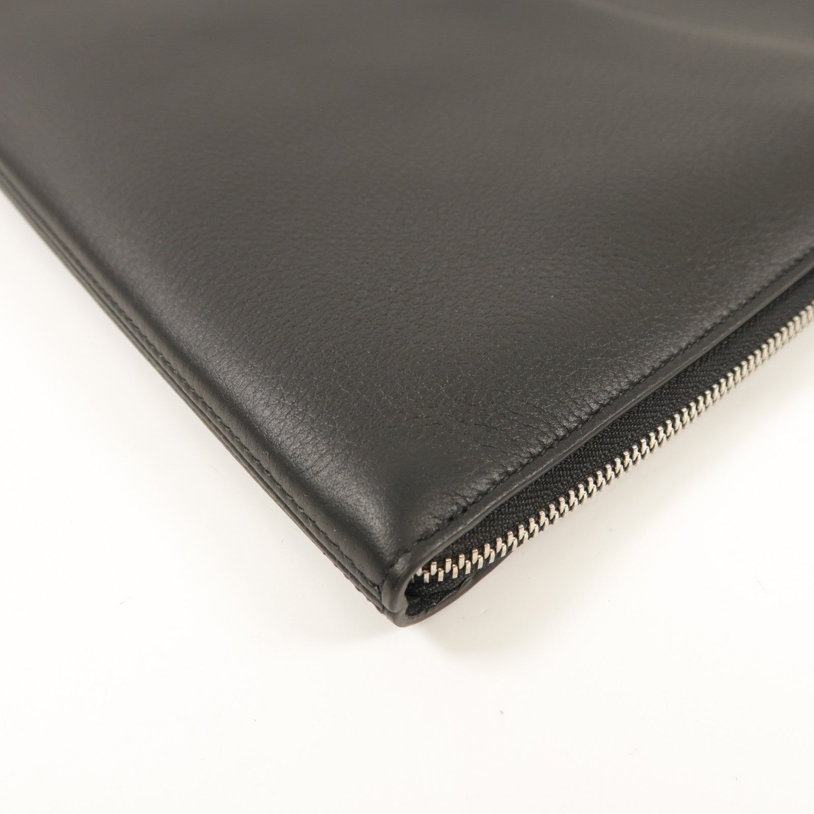 CARTIER 牛皮皮革Clutch Bag銀扣手拿包