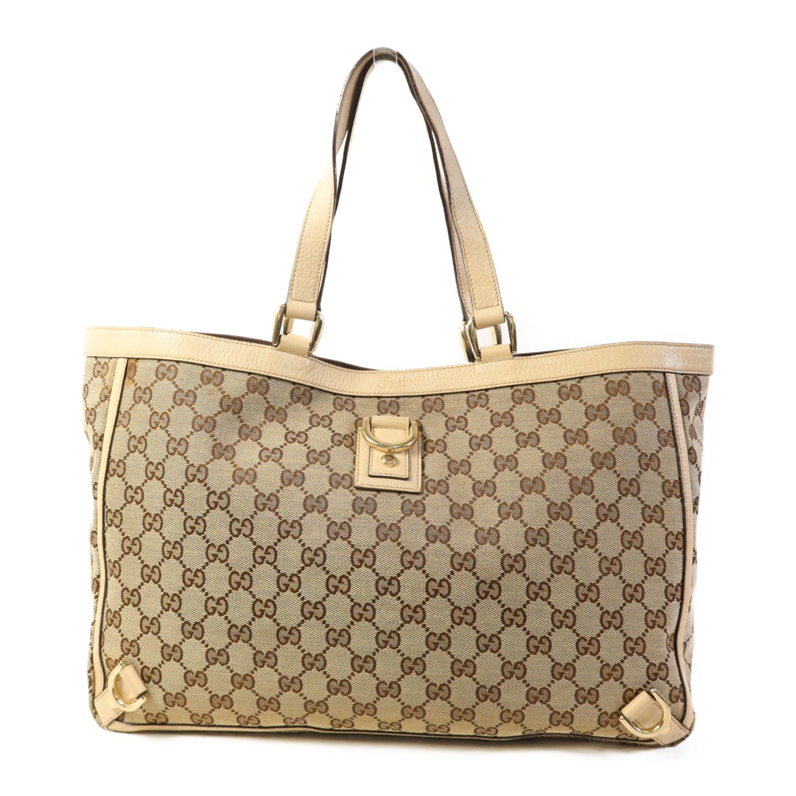 GUCCI 帆布Abbey Tote Bag金扣手挽袋