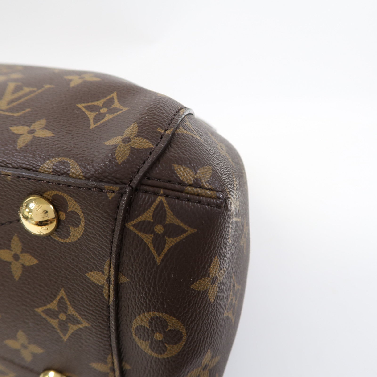 LOUIS VUITTON 【激減優惠】Monogram Montaigne MM金扣手挽肩背兩用袋啡色