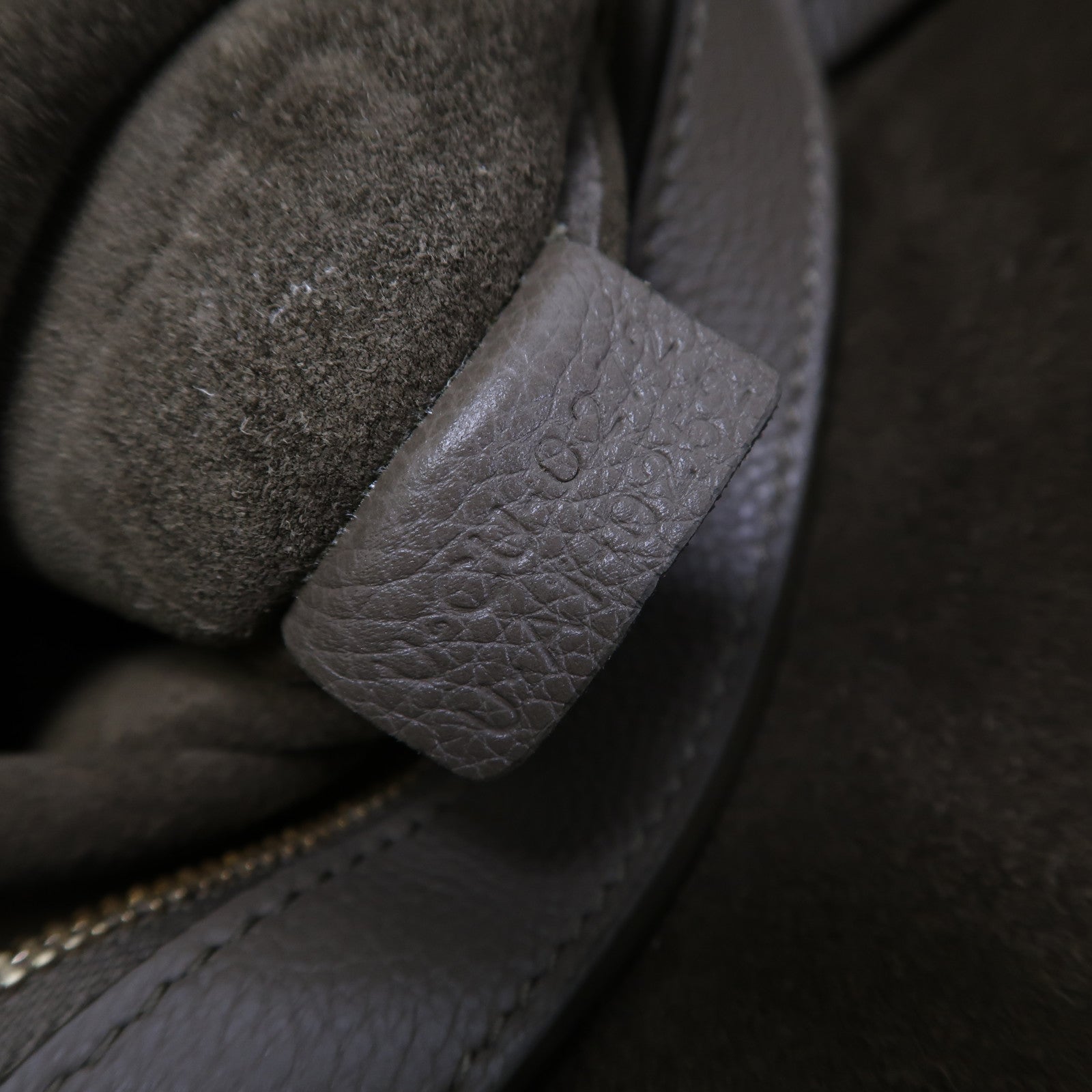 CELINE 牛皮皮革Small Cabas Phantom金扣肩背袋灰色