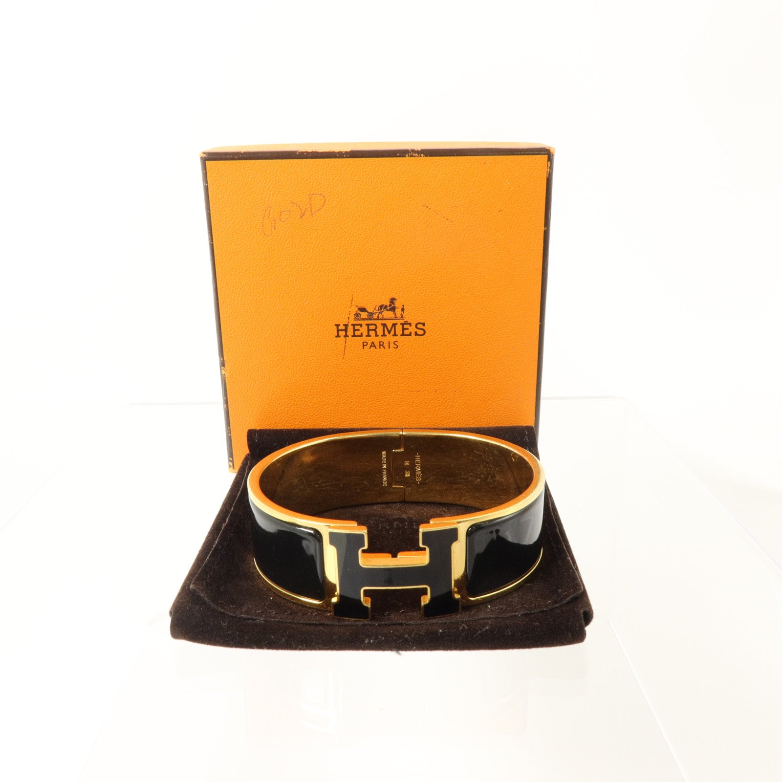 HERMES 金屬/琺瑯Clic-Clac H Bracelet金扣手鏈