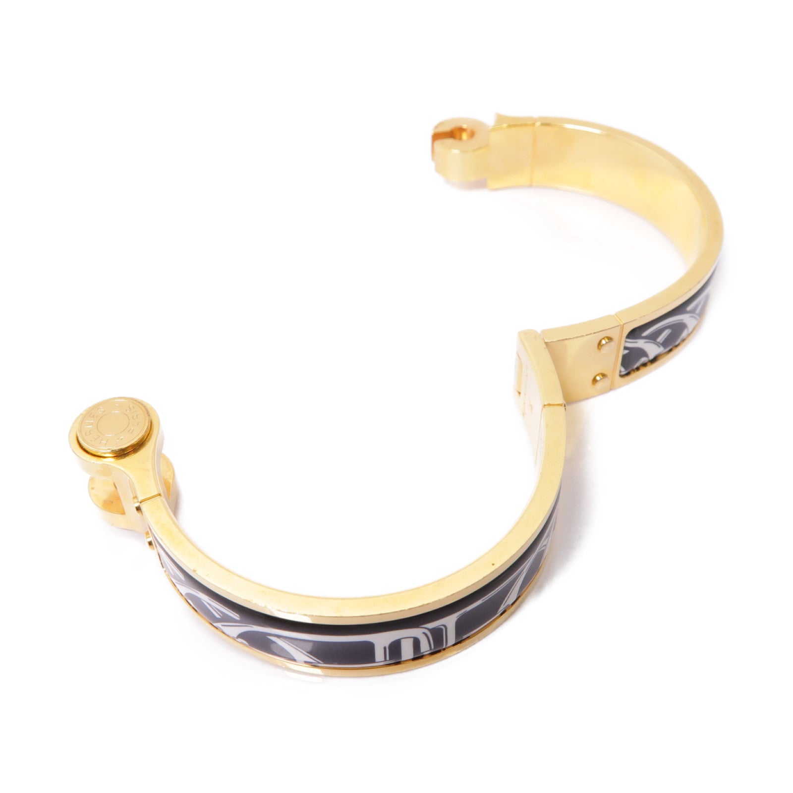 HERMES 【激減優惠】琺瑯/金屬Bangle手鐲黑色/白色/金色