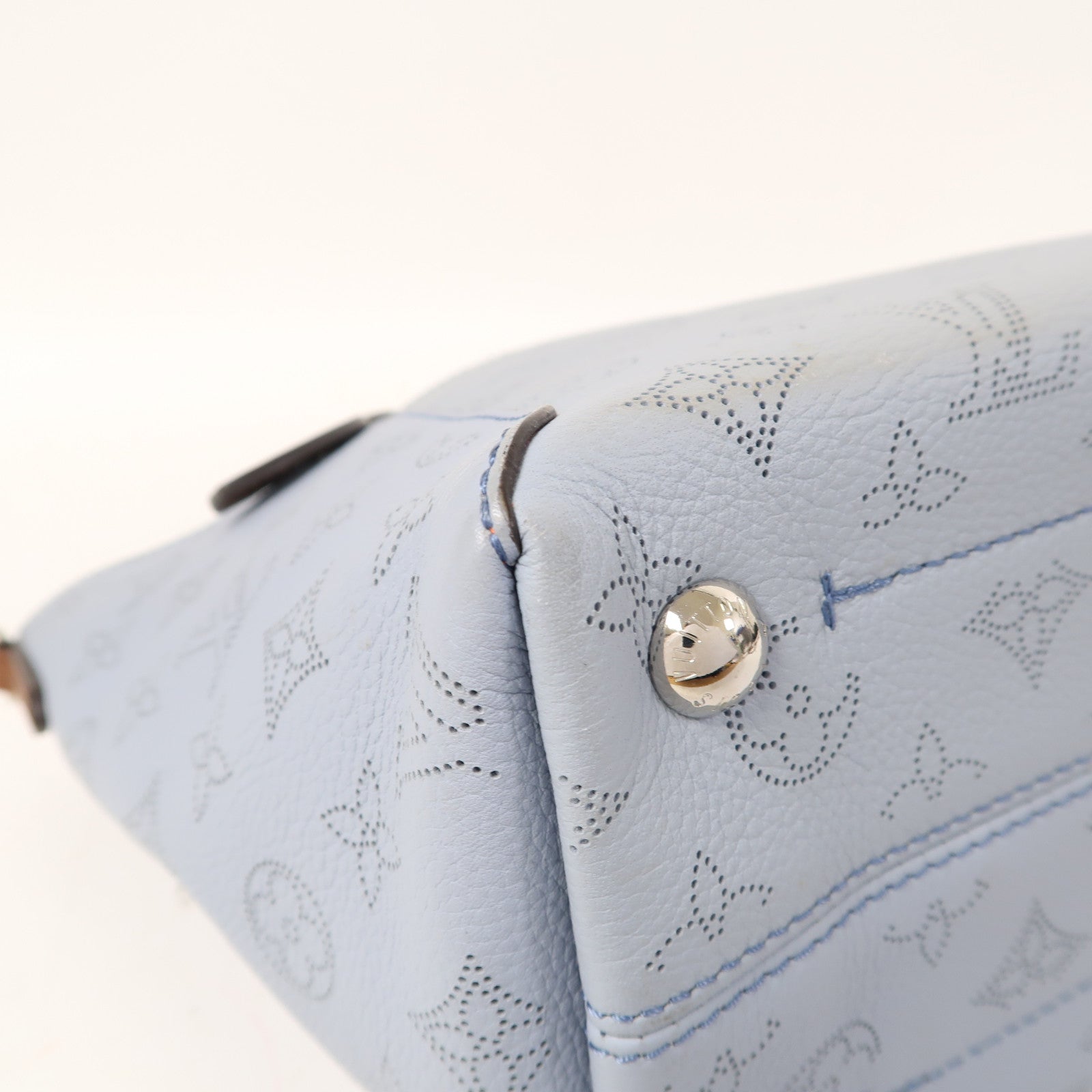 LOUIS VUITTON Mahina Hina PM銀扣手挽肩背兩用袋藍色