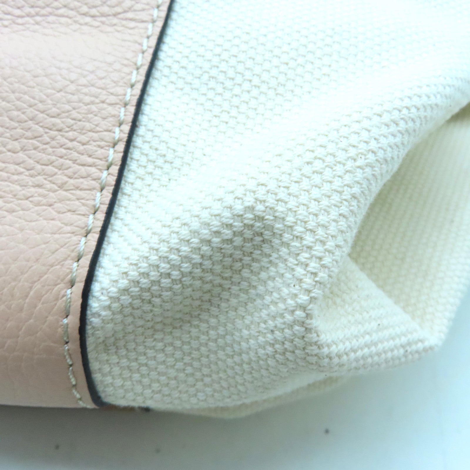 Chloe 帆布Tote Bag金扣手挽袋啡色/米色