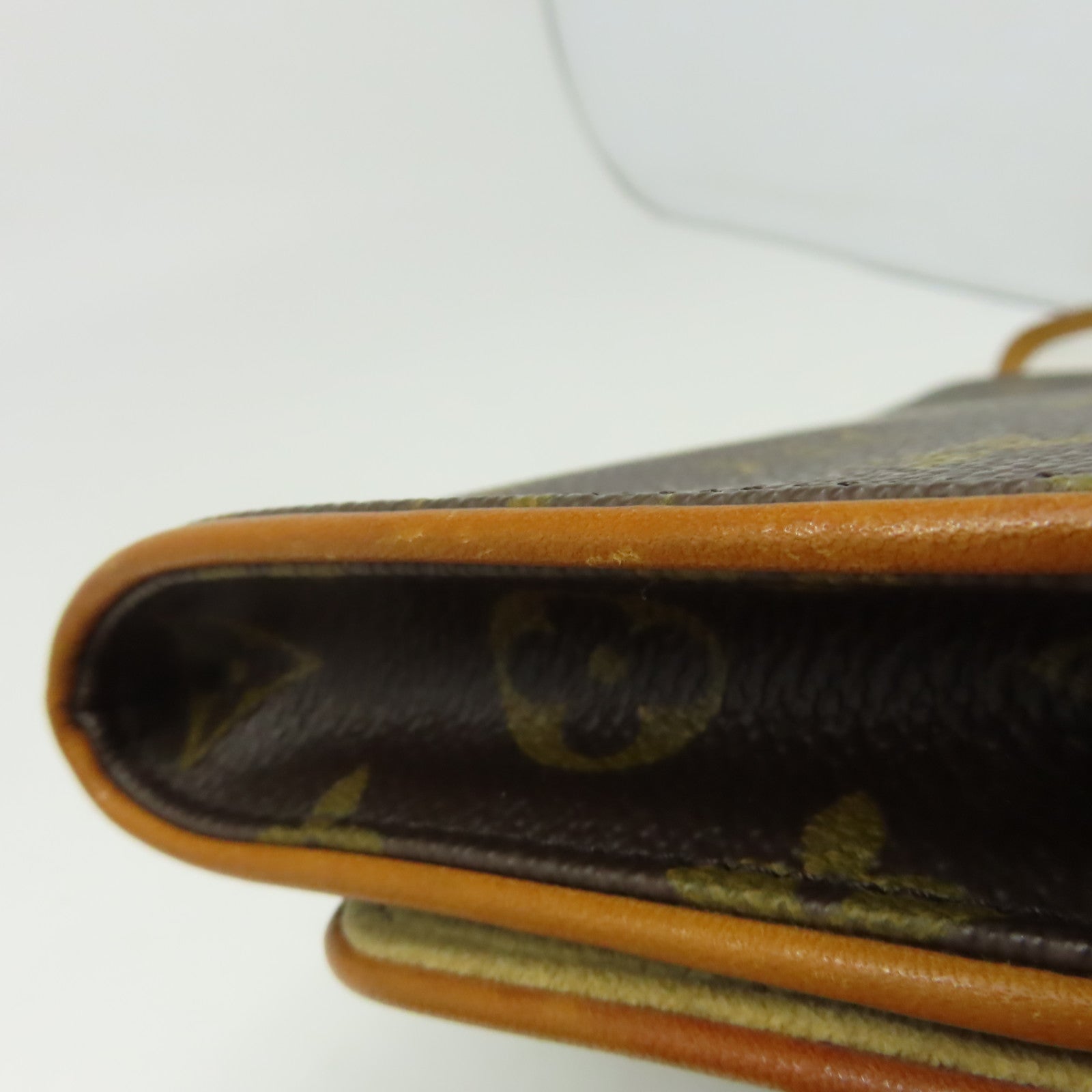 LOUIS VUITTON Monogram Pochette Twin GM金扣肩背袋啡色