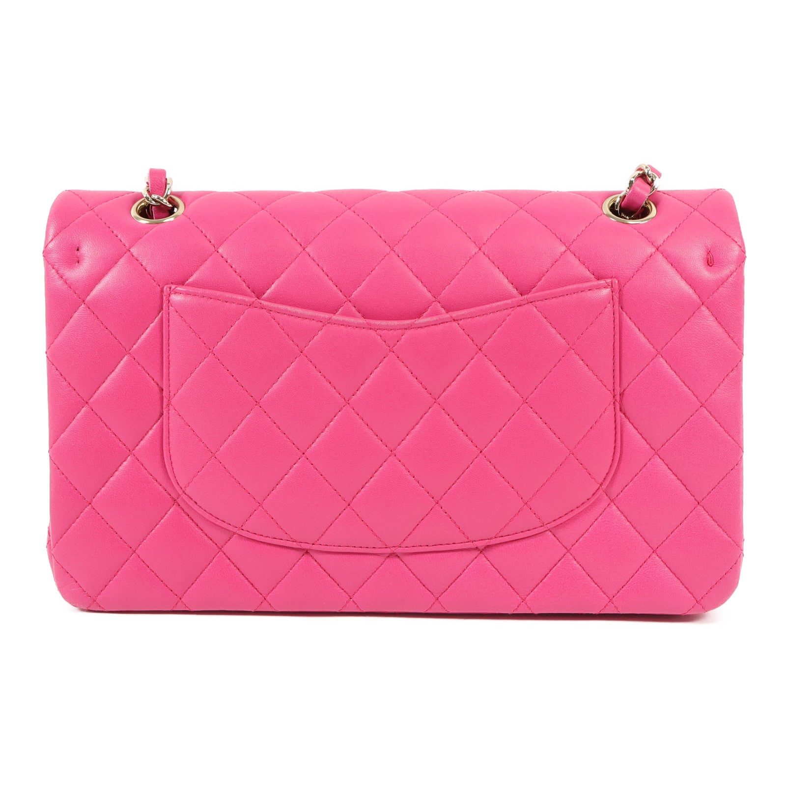 CHANEL 羊皮皮革Classic 25銀扣鏈帶肩背袋