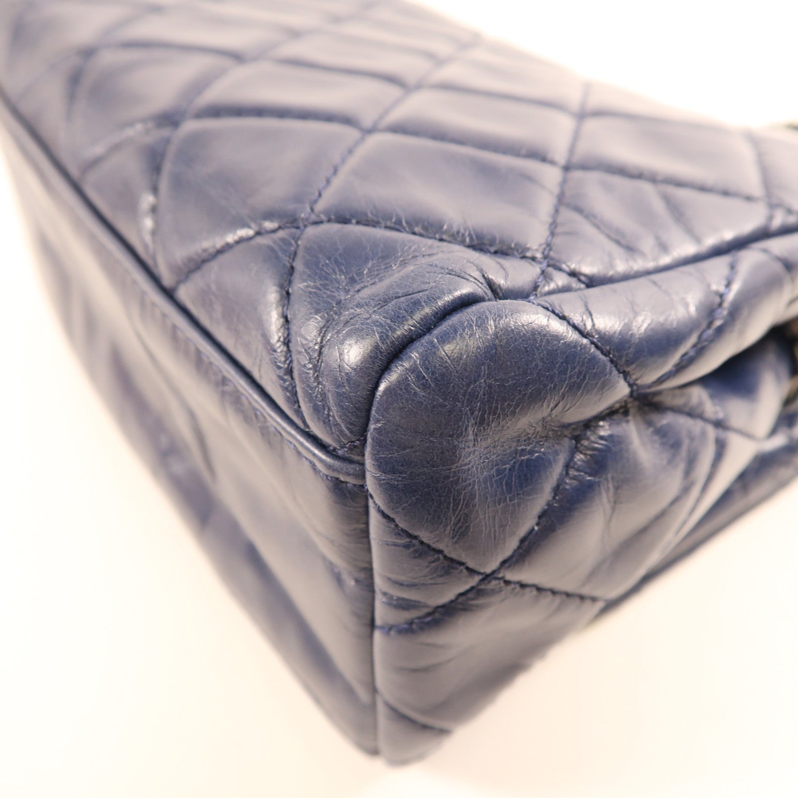 CHANEL 牛皮皮革Shoulder Bag銀扣鏈帶肩背袋