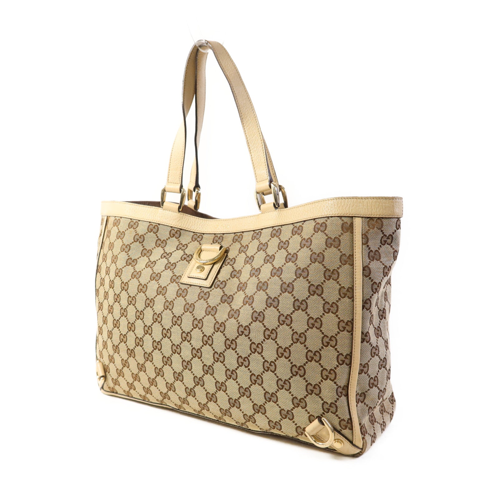 GUCCI 帆布Abbey Tote Bag金扣手挽袋