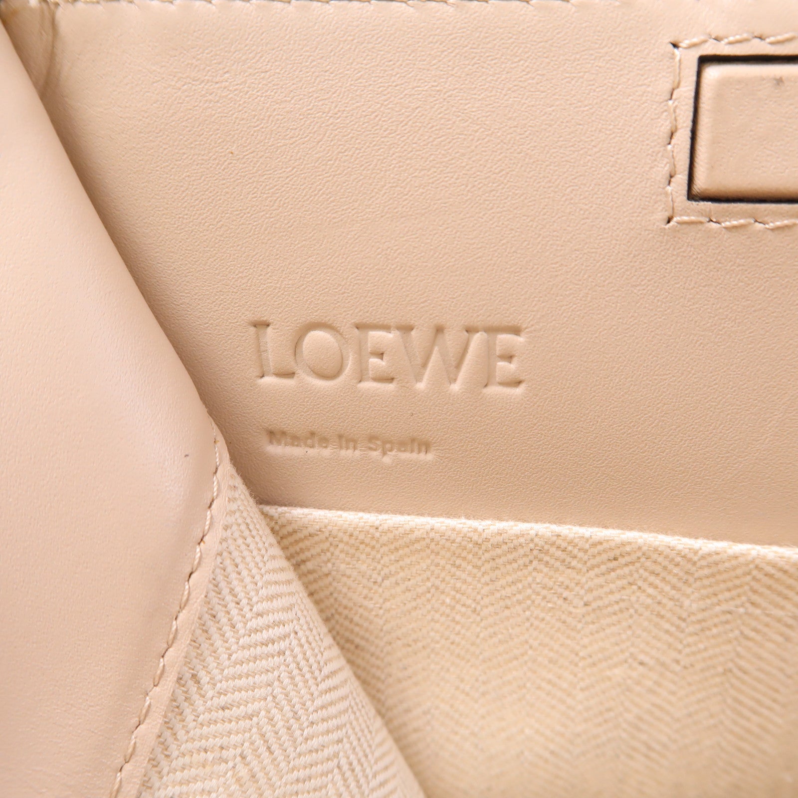 LOEWE 【激減優惠】牛皮皮革Tote Bag手挽袋米色