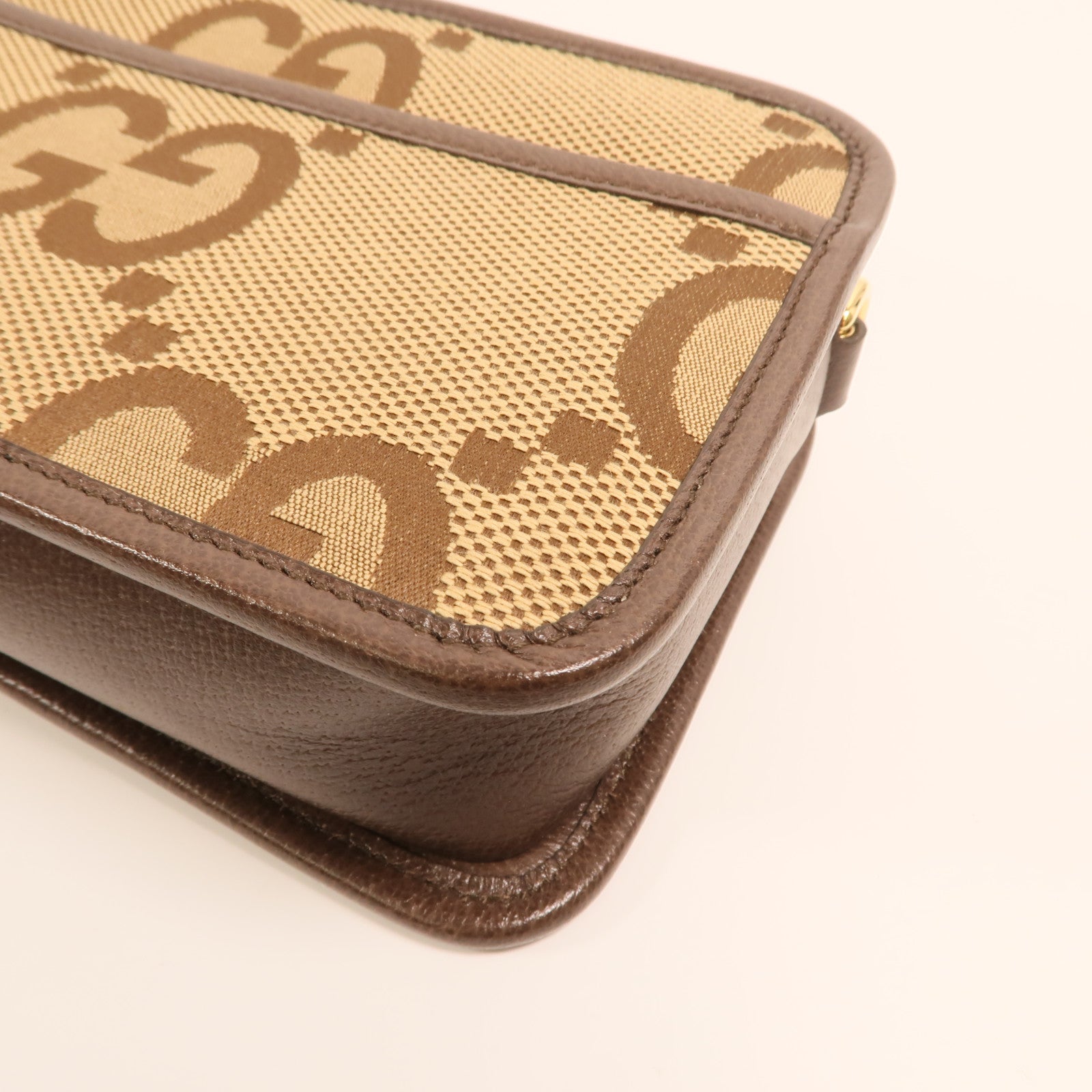 GUCCI 帆布Jumbo GG Mini金扣肩背袋