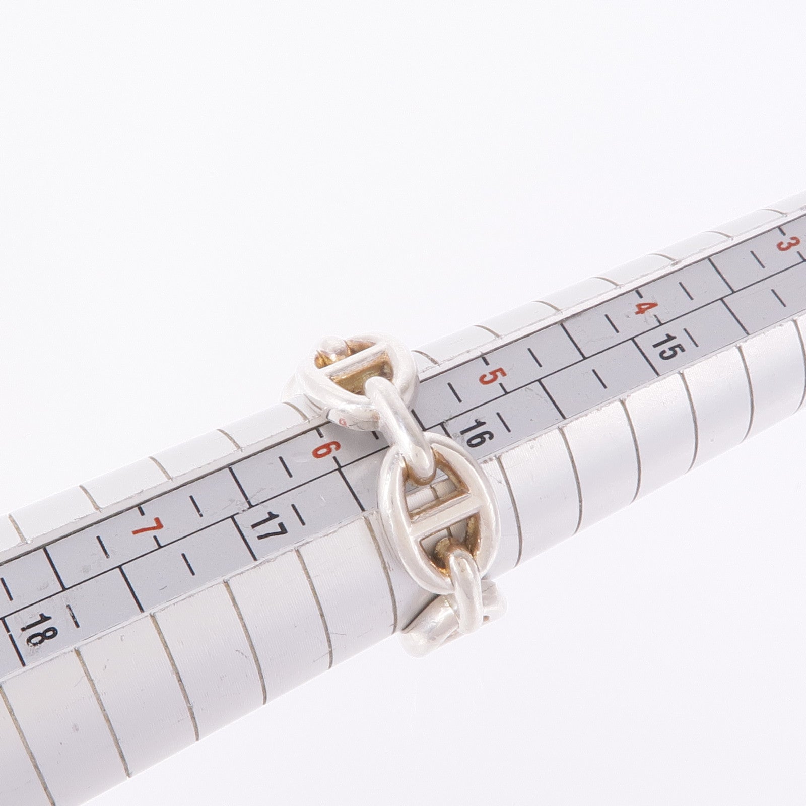 HERMES 925純銀Chaine d'ancre Enchainee Ring戒指Hermes#51/US#5.5