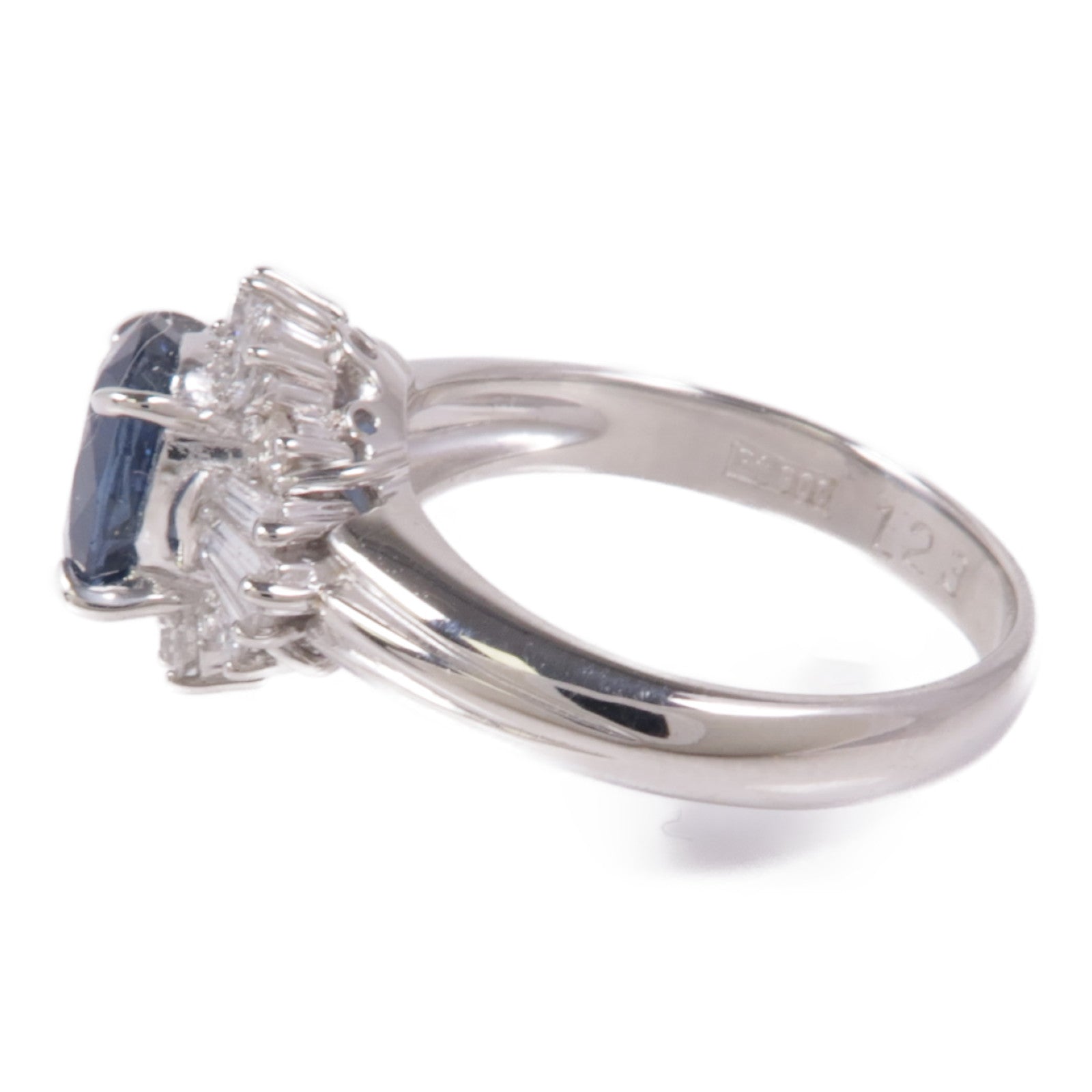 JEWELRY Sapphire Diamond Ring PT900 Platinum US#4.5