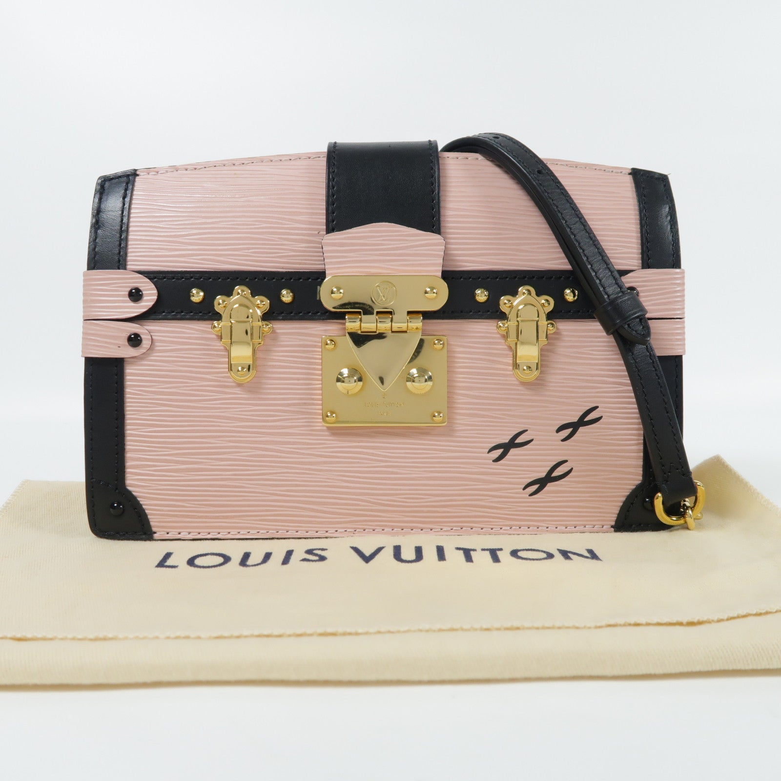 LOUIS VUITTON Epi Trunk Clutch金扣肩背袋
