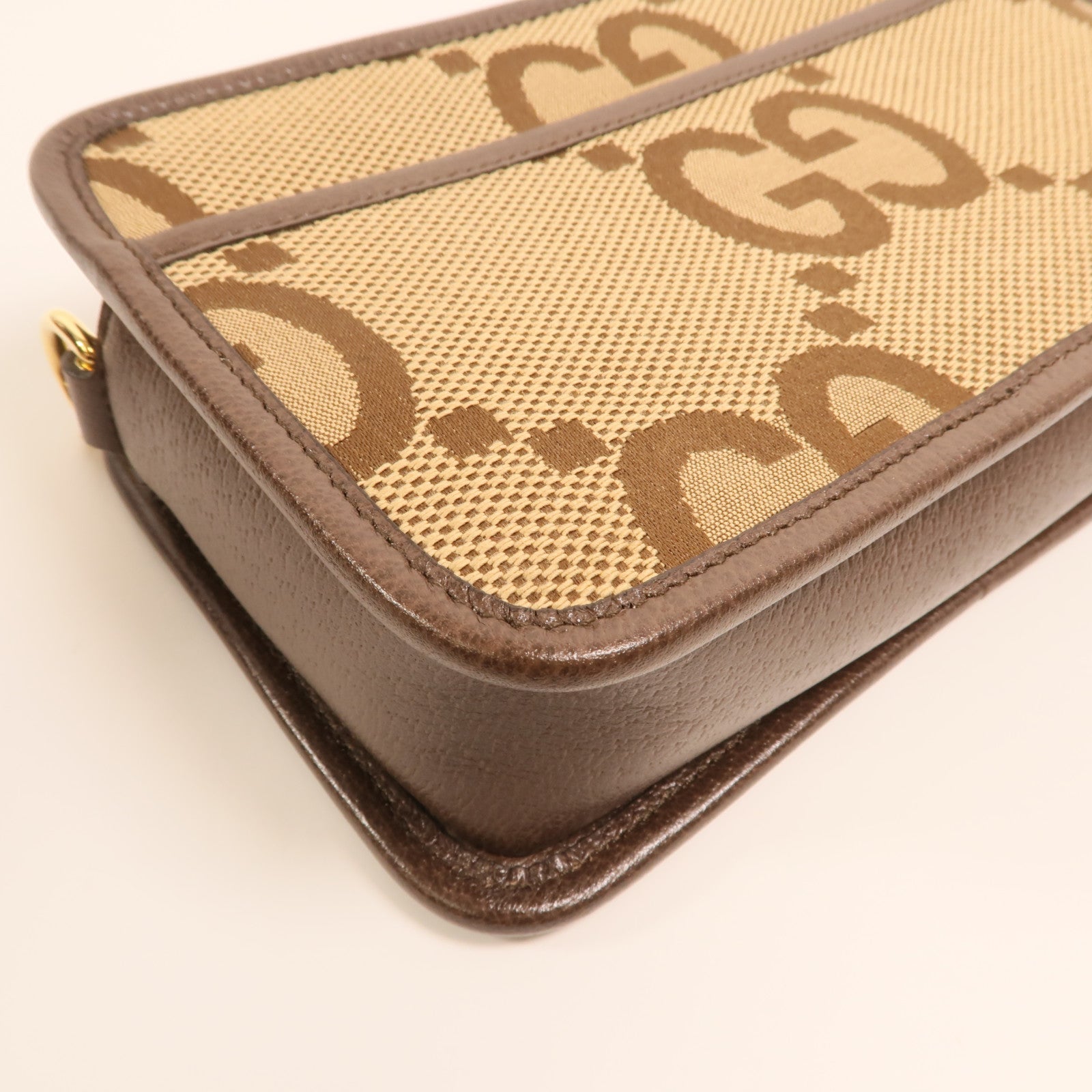 GUCCI 帆布Jumbo GG Mini金扣肩背袋