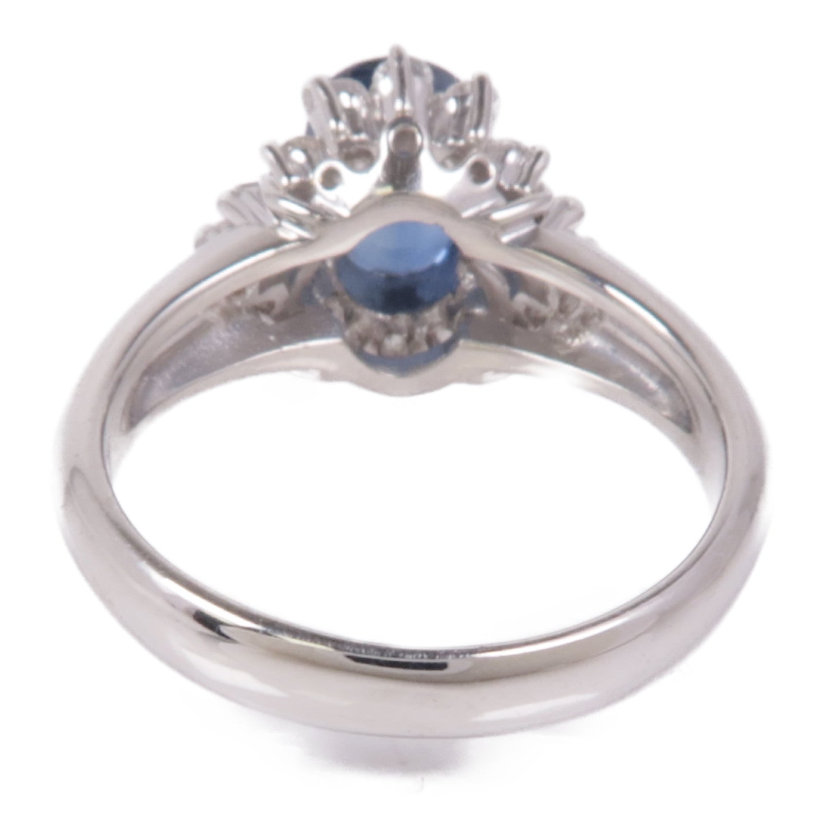 JEWELRY Sapphire Diamond Ring PT900 Platinum US#4.5