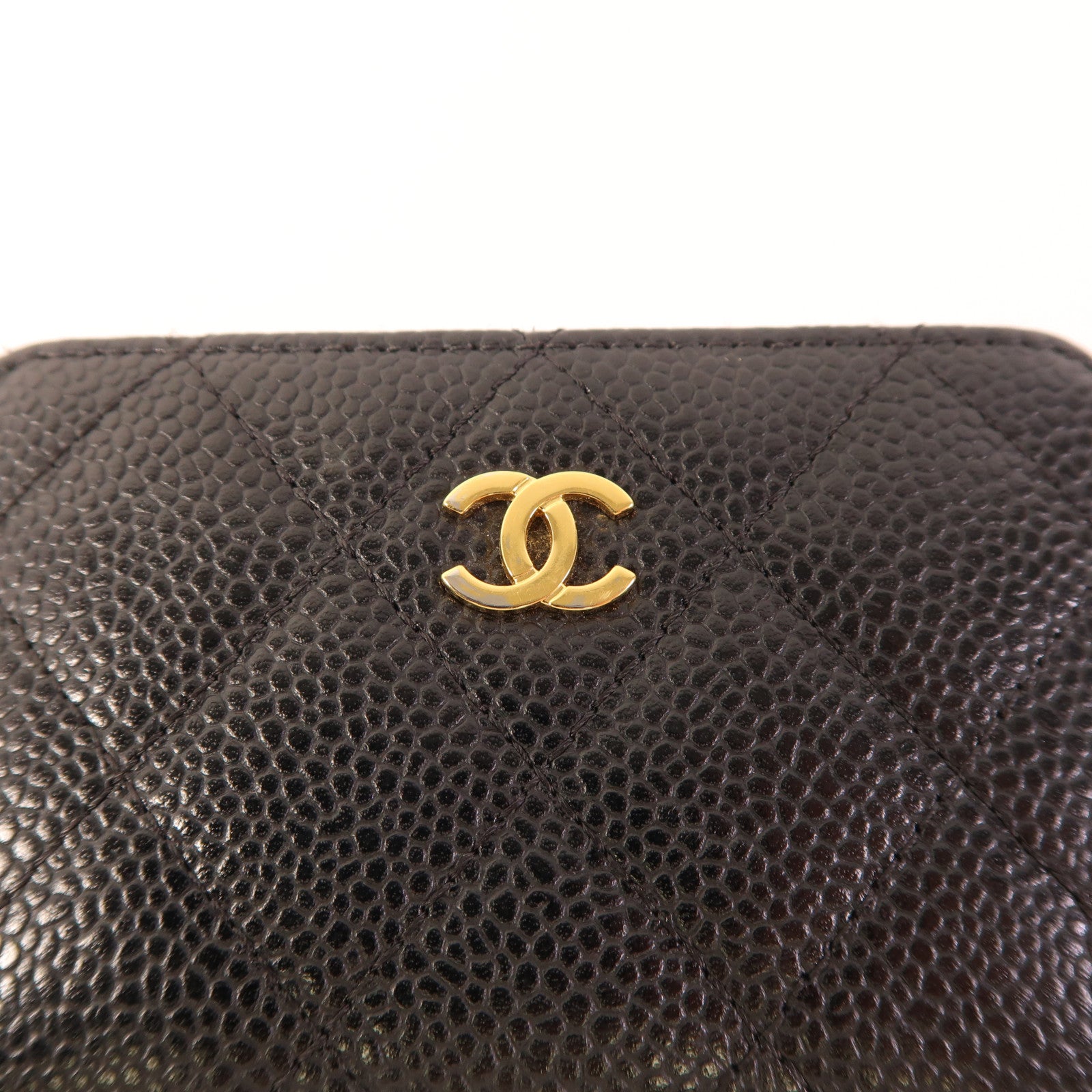 CHANEL 牛皮皮革Card/Coin Purse金扣零錢包/卡片套