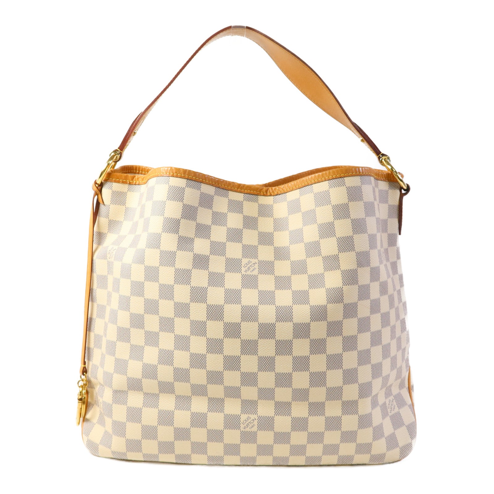 LOUIS VUITTON 【激減優惠】Damier Azur Delightful MM金扣肩背袋