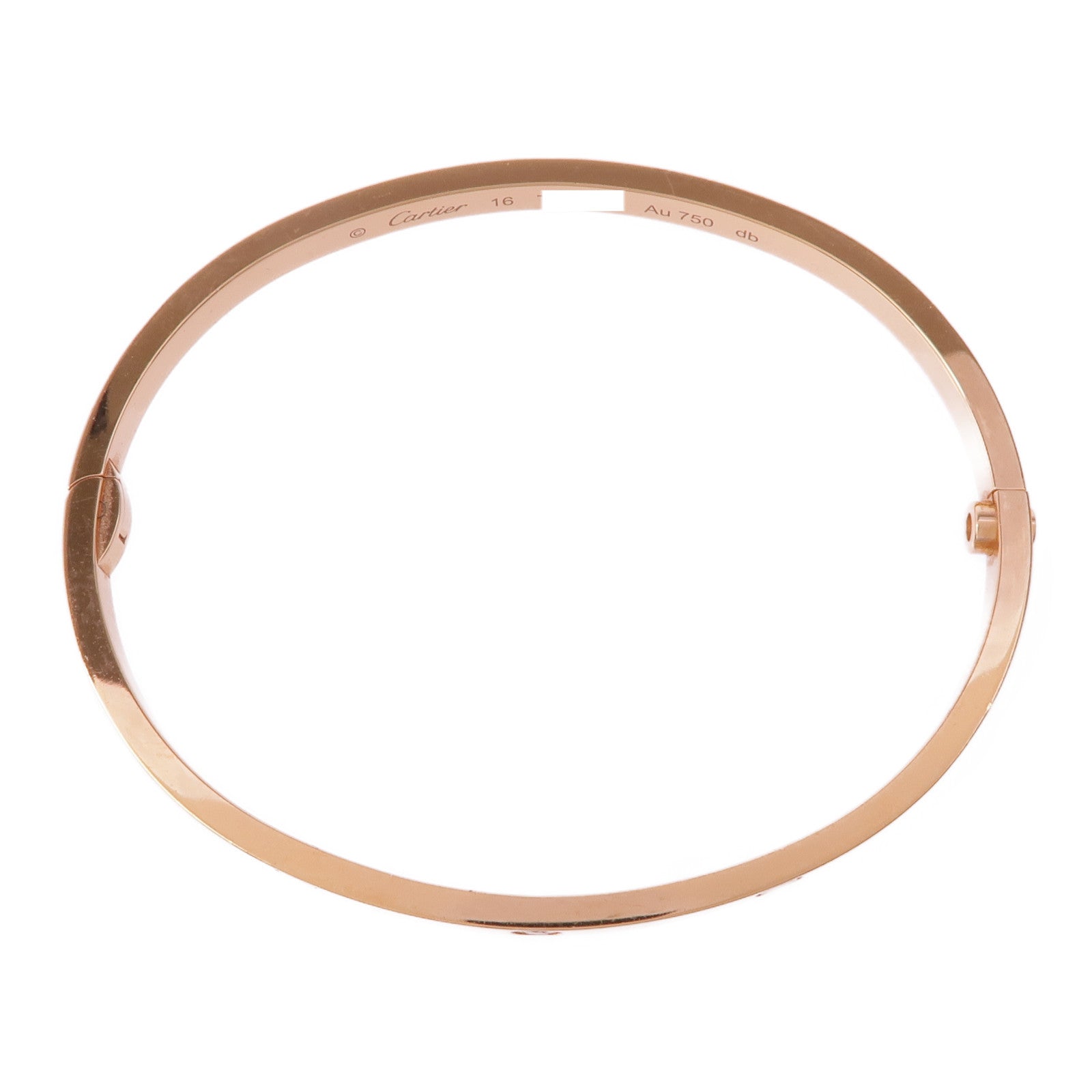 CARTIER 18K玫瑰金Love Bangle 6 Diamonds鑽石手鐲Cartier#16