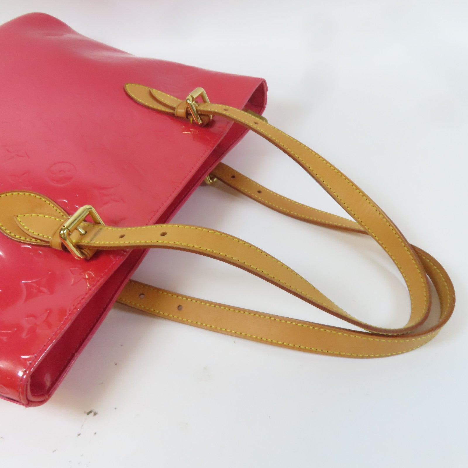LOUIS VUITTON 【激減優惠】Vernis Brentwood金扣肩背袋粉紅色
