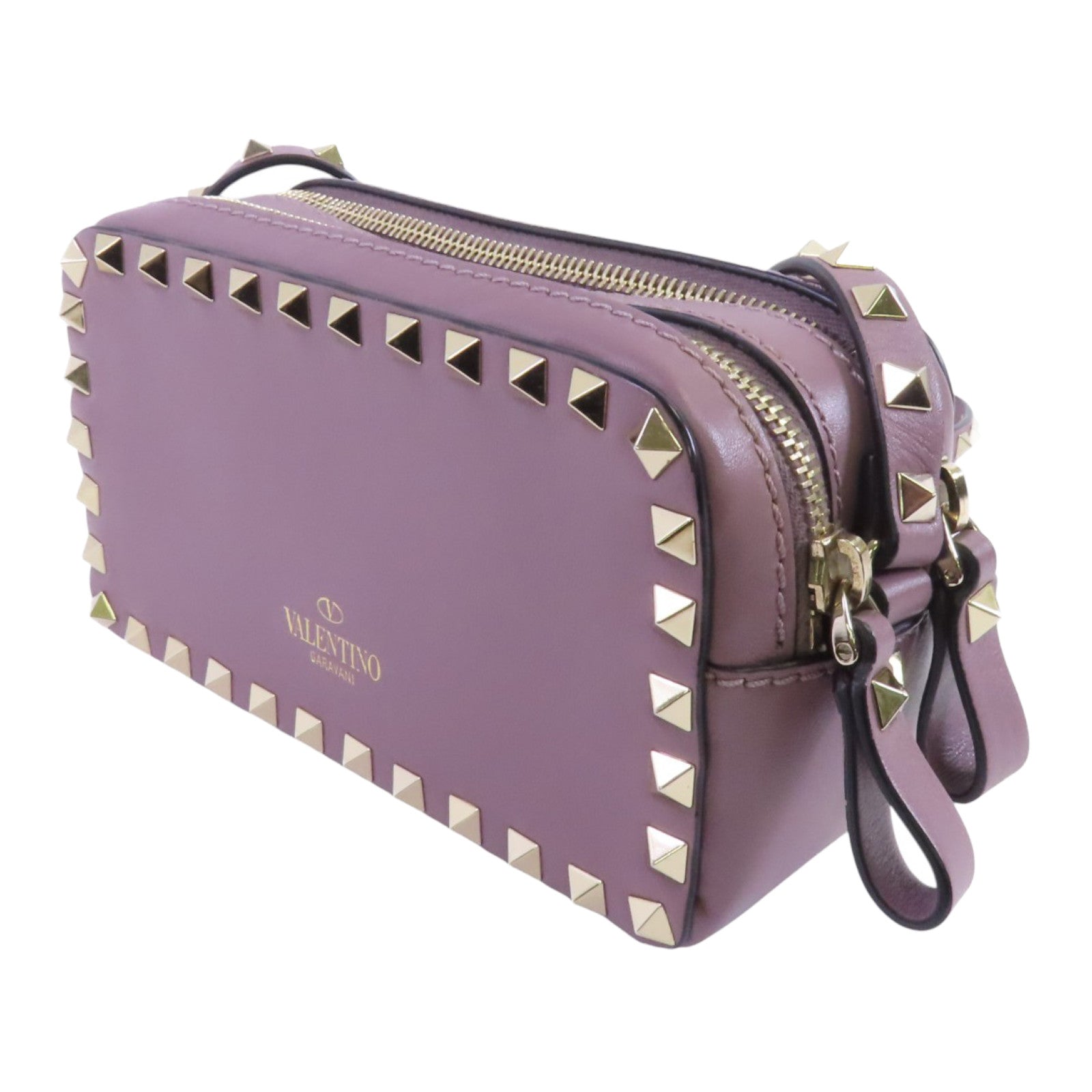 Valentino 牛皮皮革Rockstud Shoulder Bag金扣肩背袋