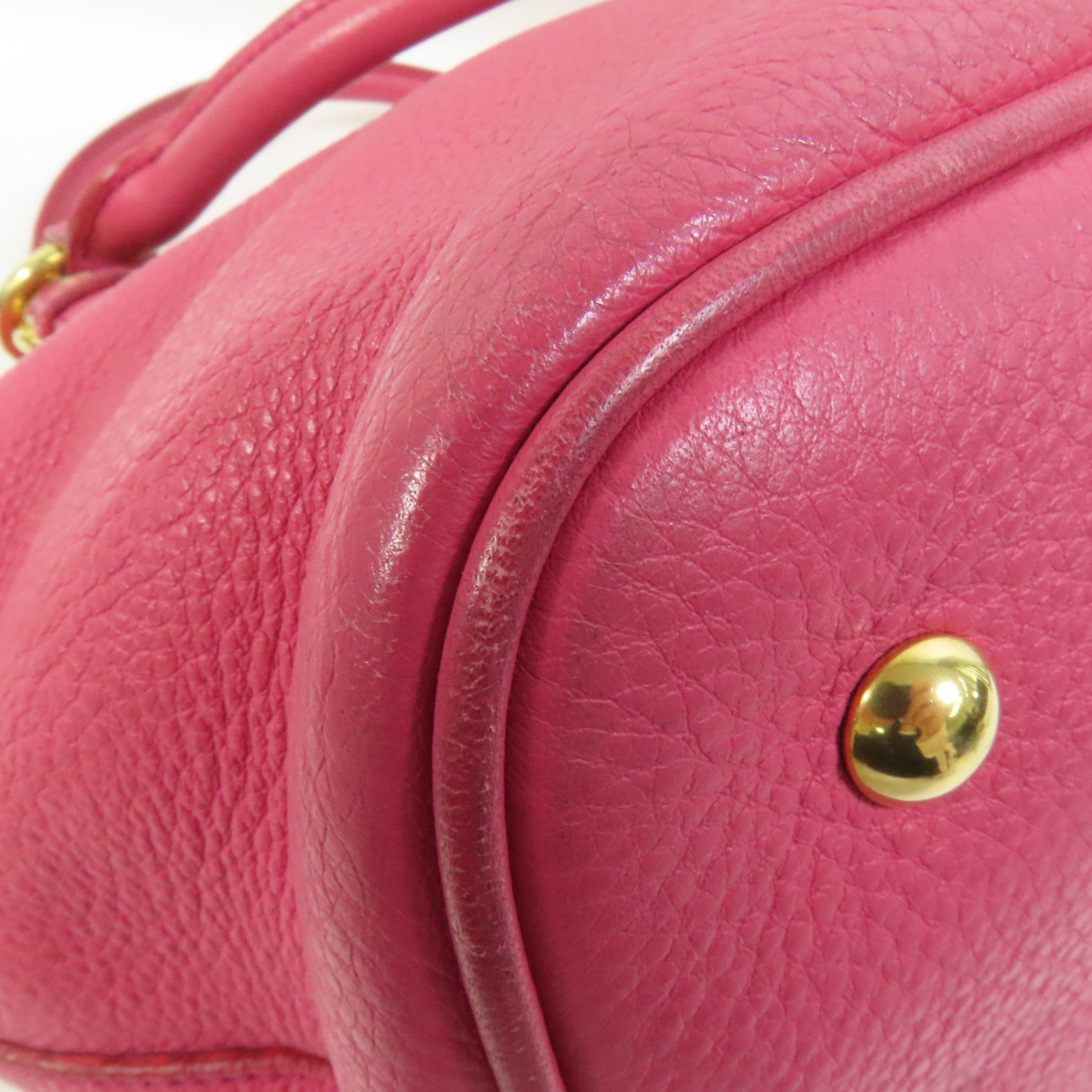 Miu Miu 牛皮皮革2 Way Shoulder金扣手挽肩背兩用袋