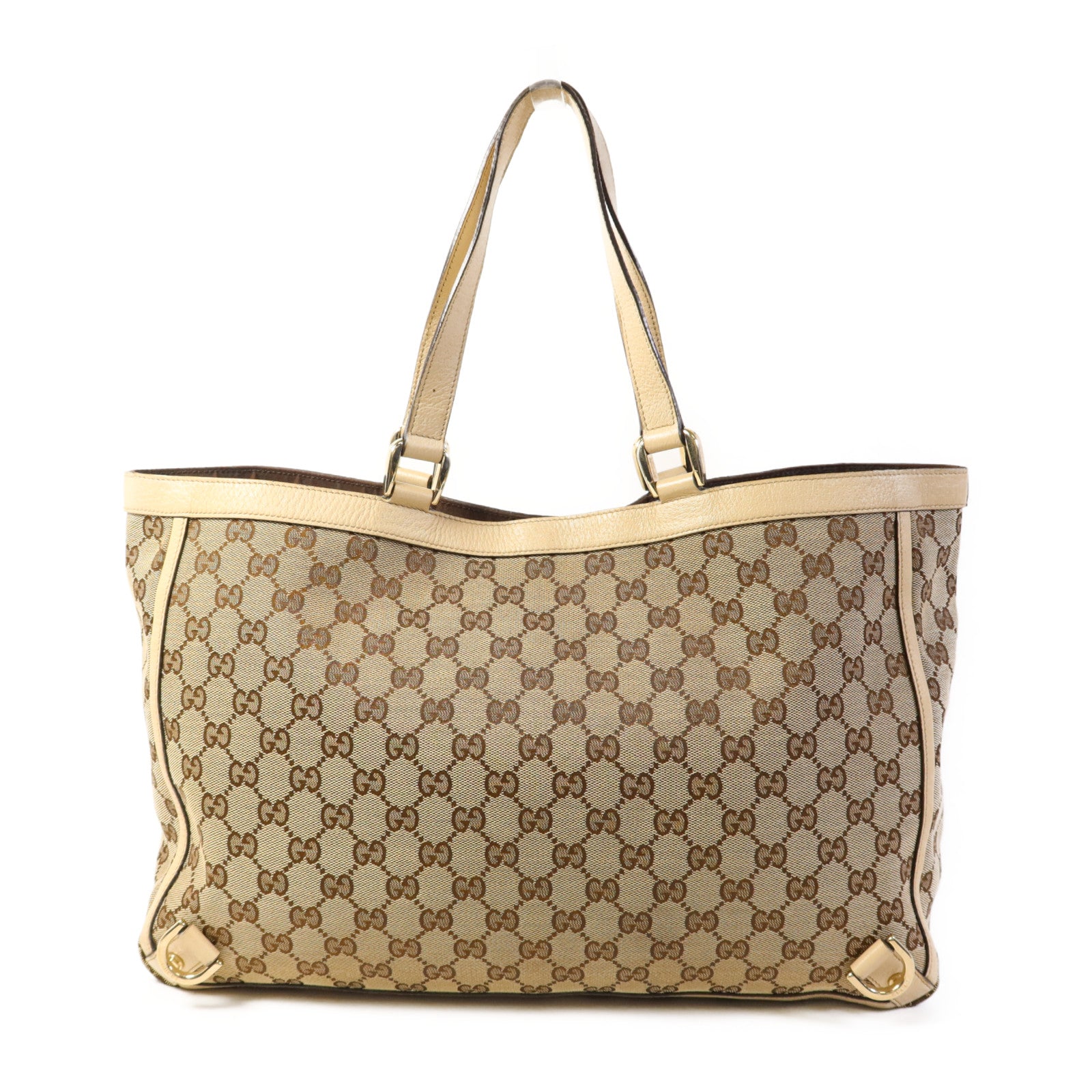 GUCCI 帆布Abbey Tote Bag金扣手挽袋