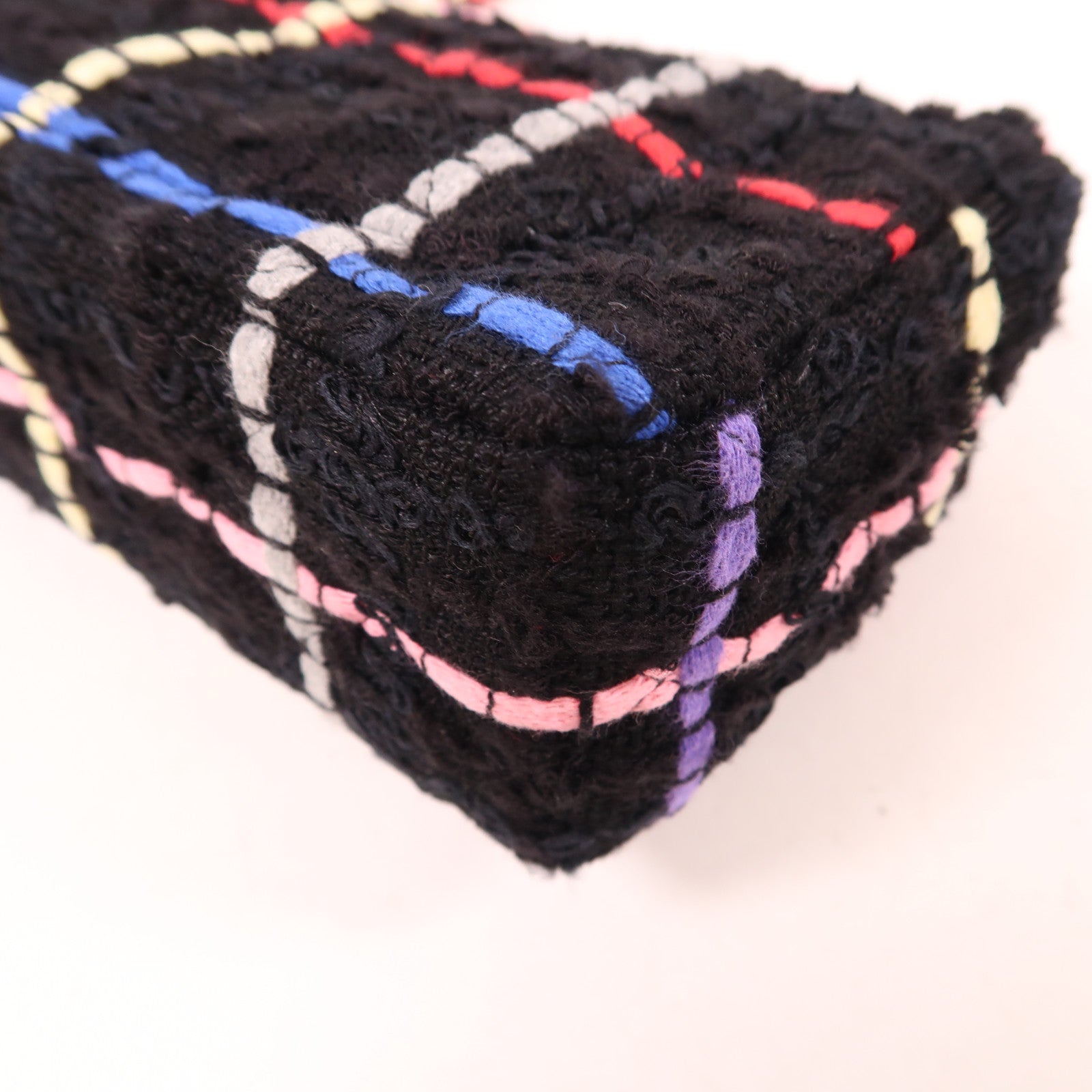 CHANEL 羊毛/粗花呢Mini Flap Bag金扣鏈帶肩背袋