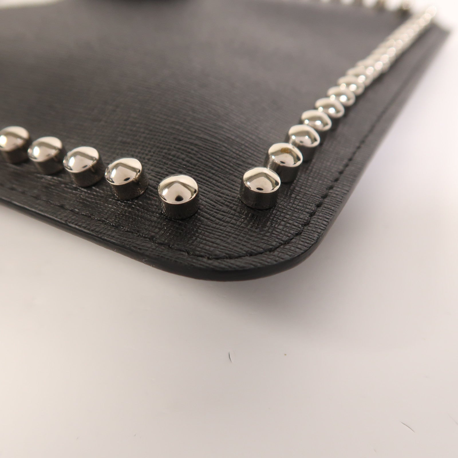 FENDI 牛皮皮革Clutch Bag銀扣手拿包