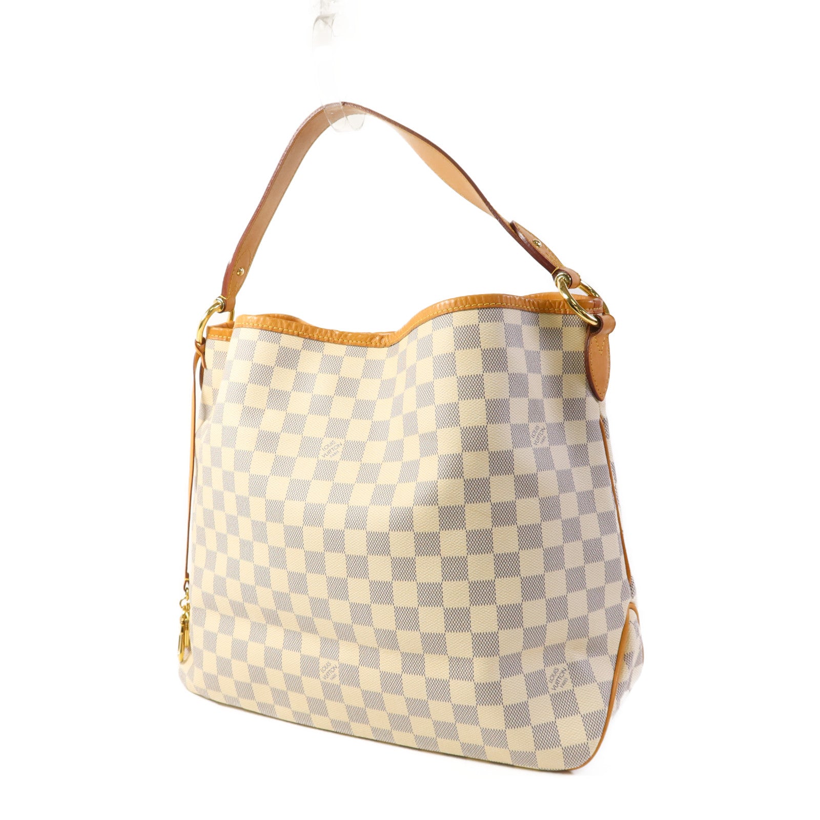 LOUIS VUITTON 【激減優惠】Damier Azur Delightful MM金扣肩背袋