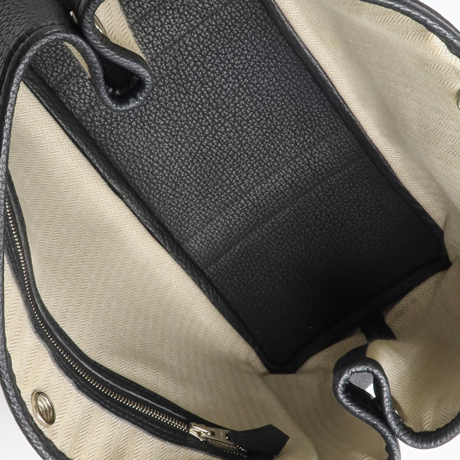 HERMES Negonda皮革Garden Party TPM銀扣手挽袋Noir