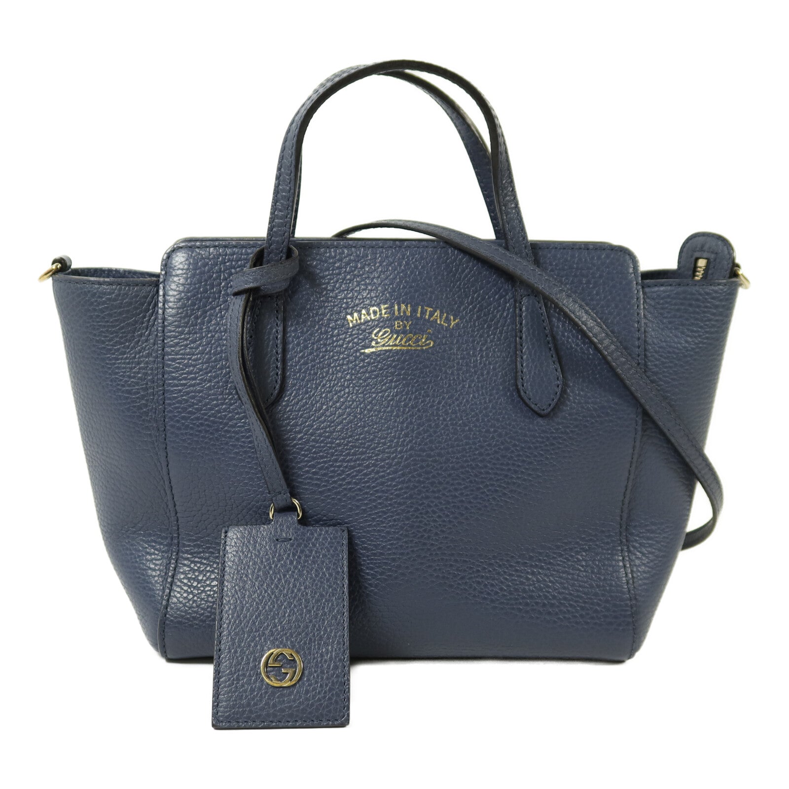 GUCCI 牛皮皮革2 Way Shoulder銀扣手挽肩背兩用袋