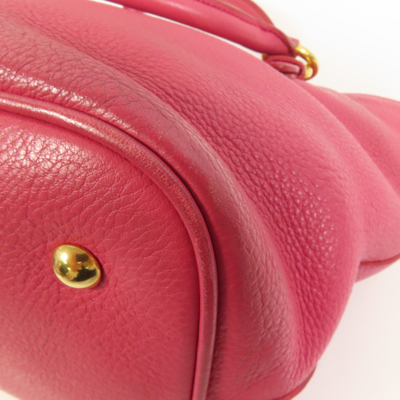 Miu Miu 牛皮皮革2 Way Shoulder金扣手挽肩背兩用袋