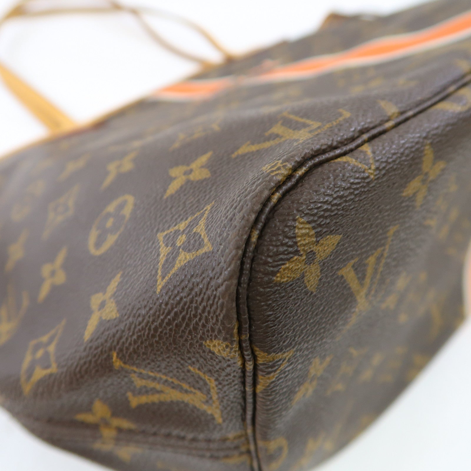 LOUIS VUITTON Monogram Neverfull MM金扣肩背袋啡色