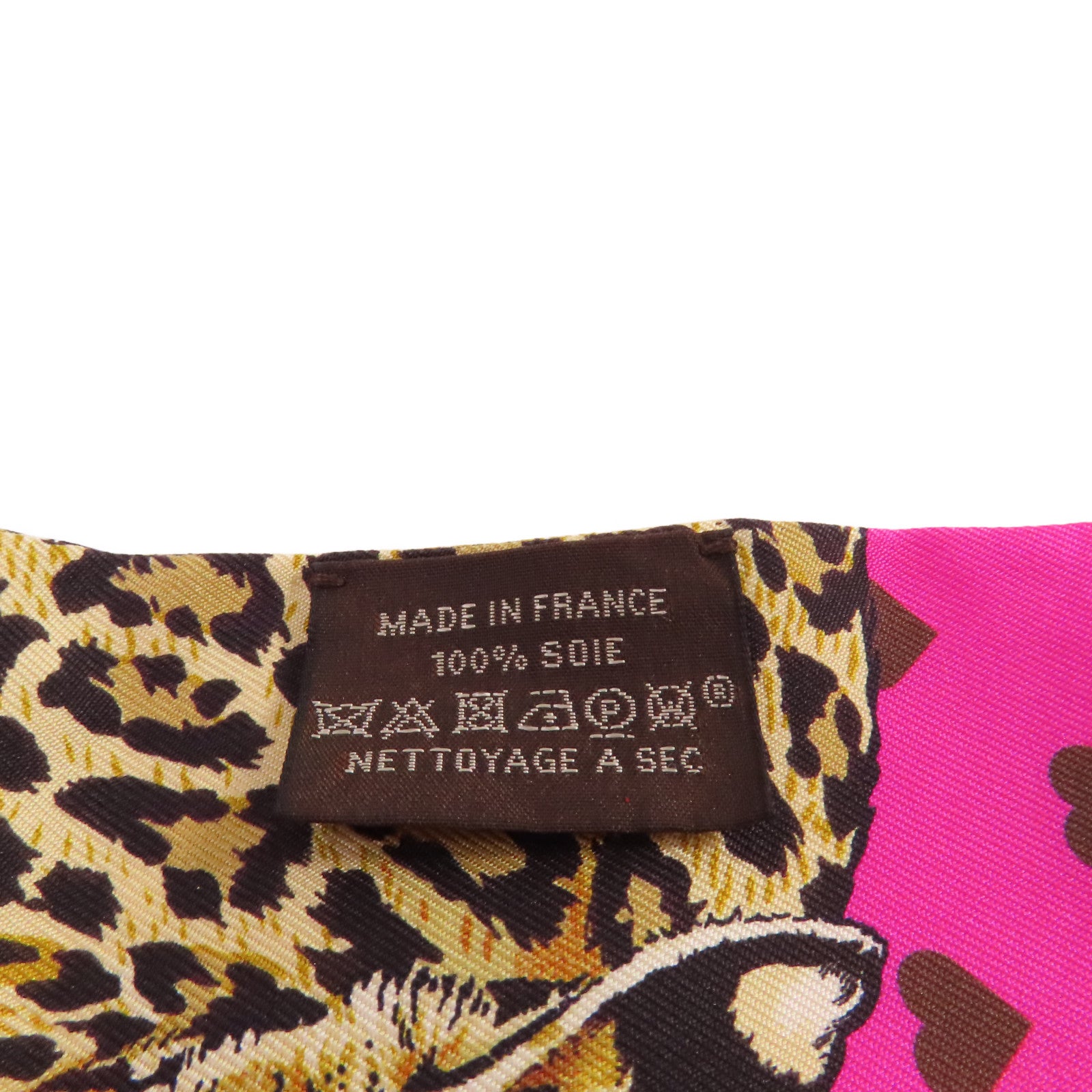 HERMES 絲質Twilly Scarf絲巾粉紅色/啡色/彩色