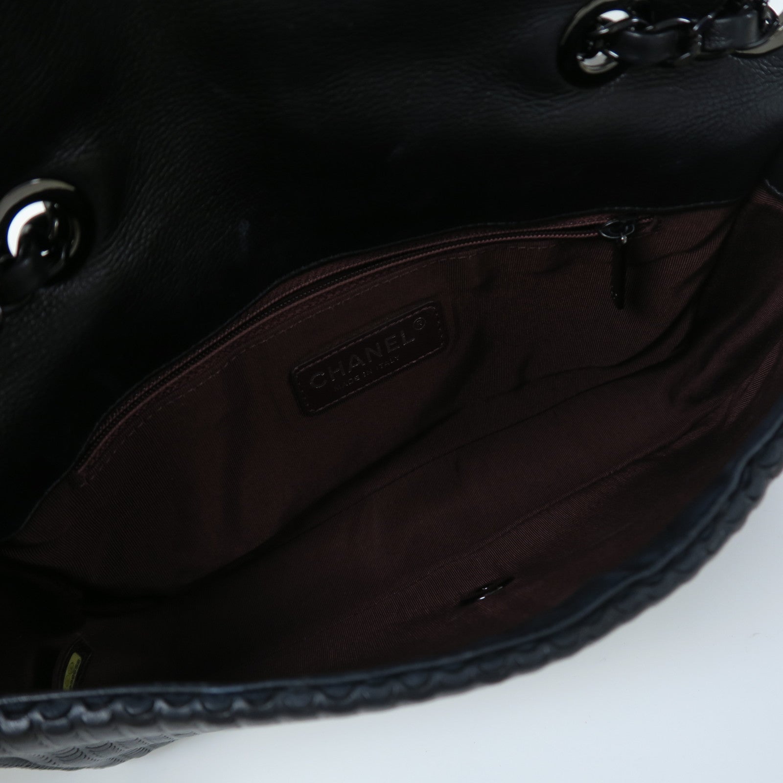 CHANEL 牛皮皮革Shoulder Bag鏈帶肩背袋黑色