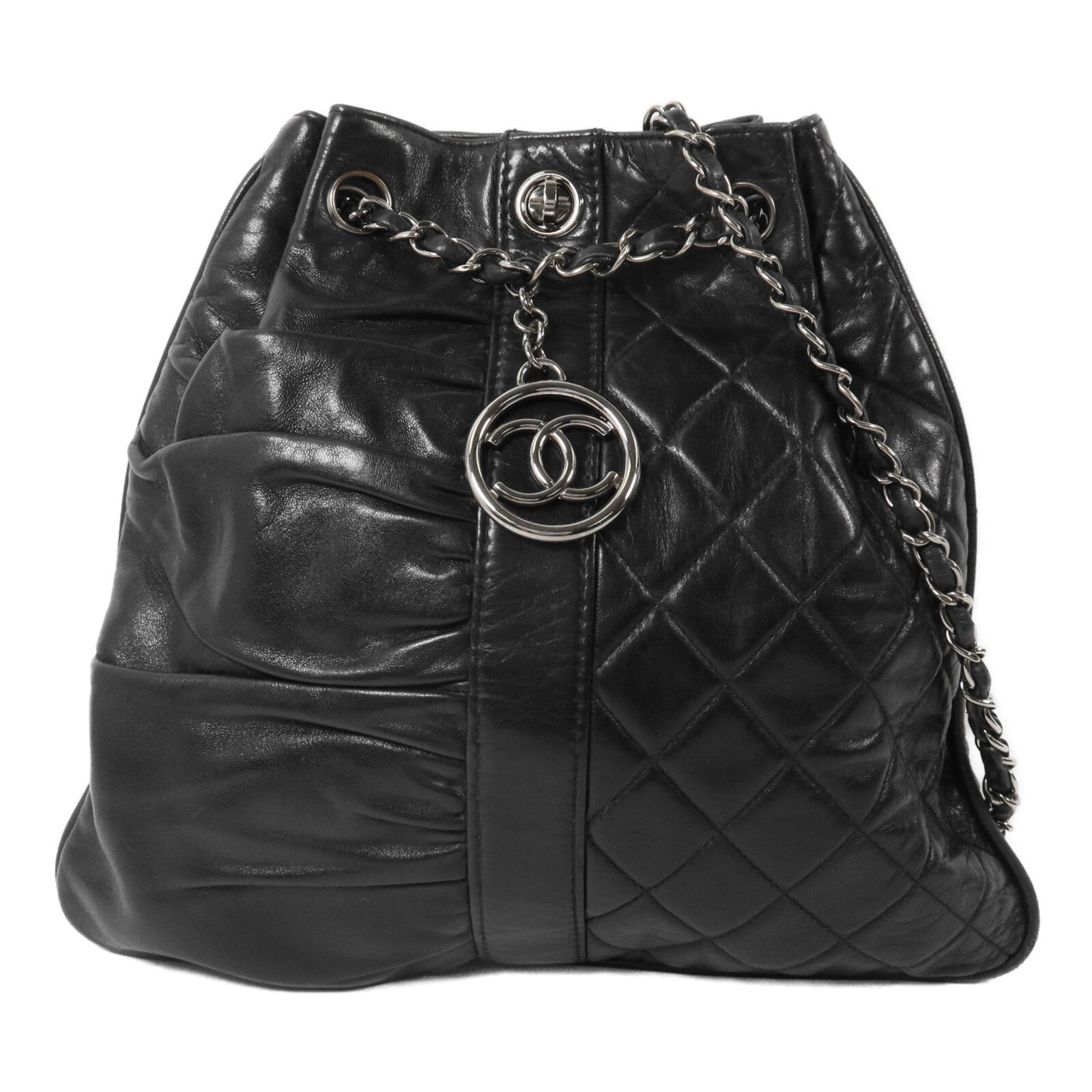 CHANEL 牛皮皮革Pile Ou Face Bag鏈帶肩背袋