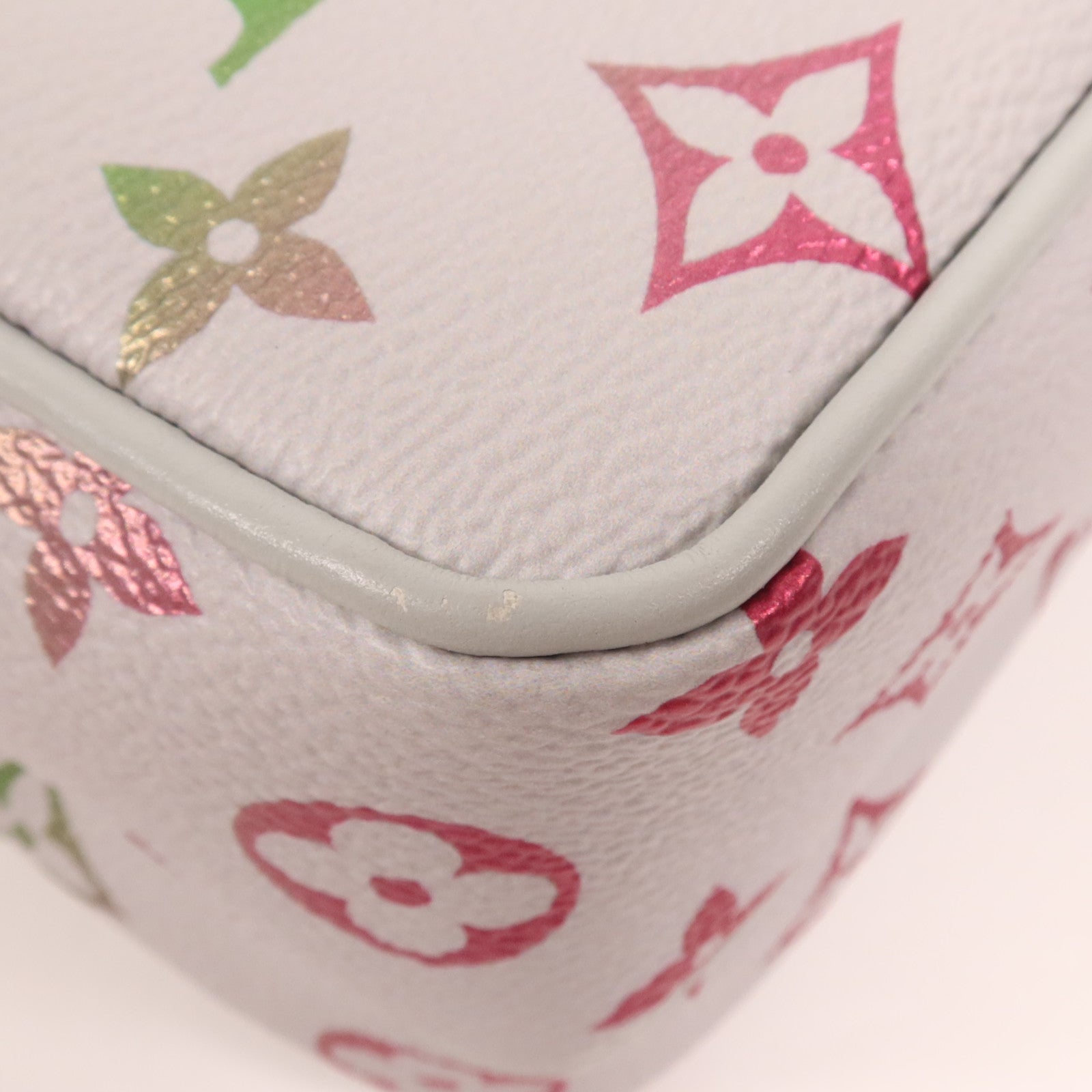 LOUIS VUITTON Monogram Iridescent Nile NM Bag Messenger銀扣手挽肩背兩用袋