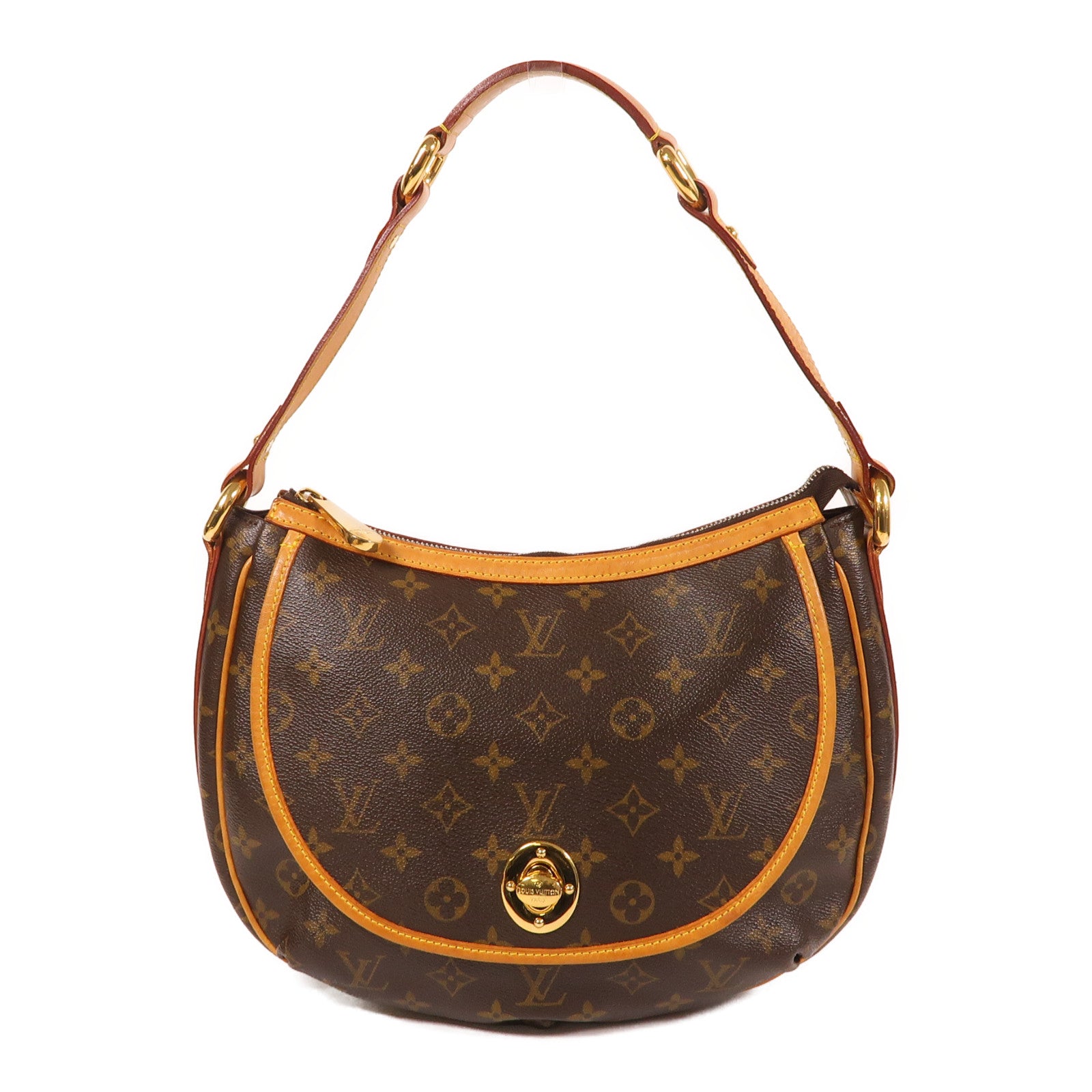 LOUIS VUITTON Monogram Tulum PM金扣肩背袋啡色