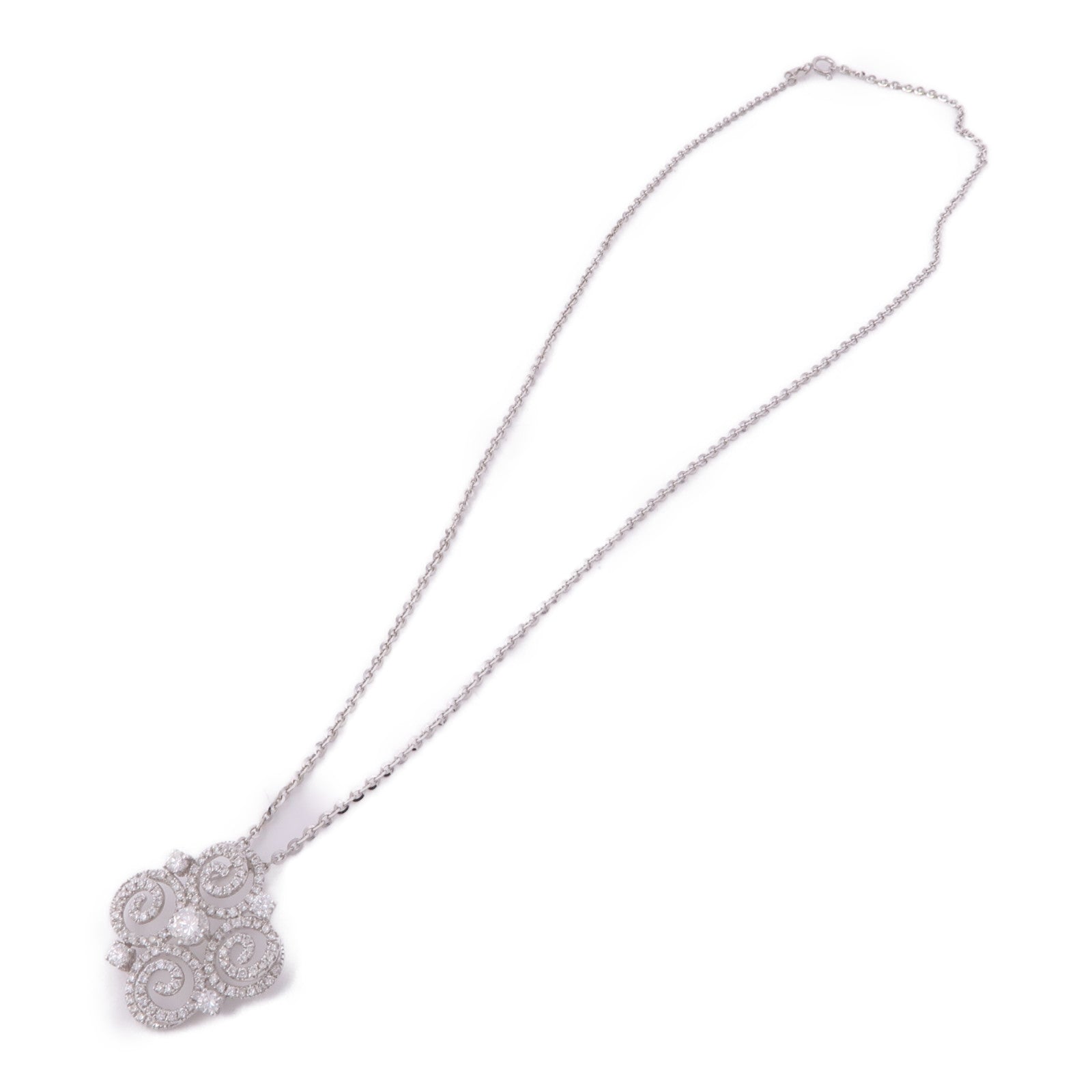 JEWELRY (PRICE DOWN) Diamond Necklace 18K White Gold