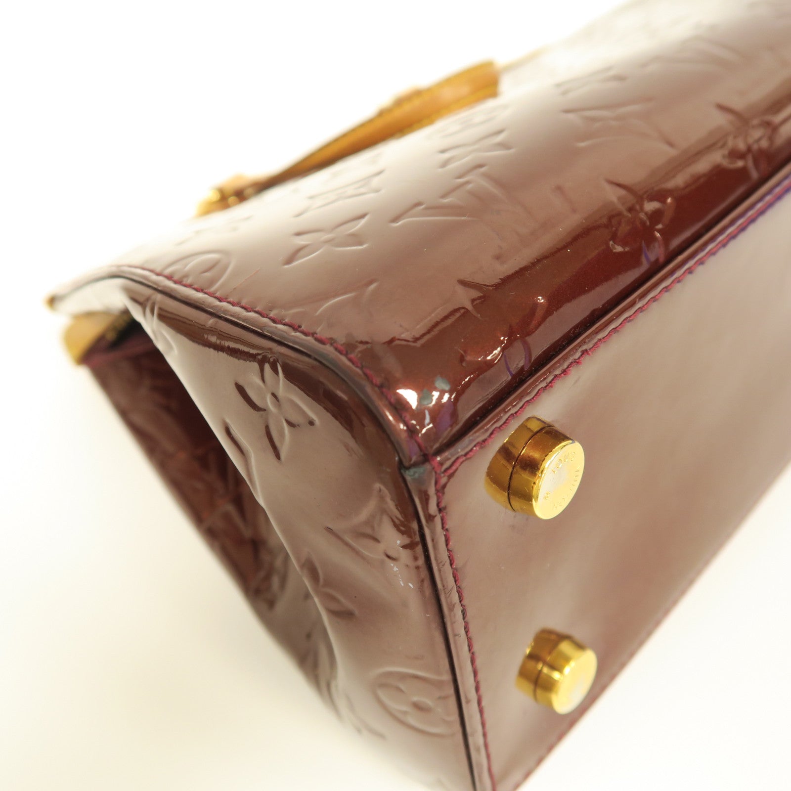 LOUIS VUITTON **【激減優惠】Vernis Brea MM金扣手挽肩背兩用袋紅色