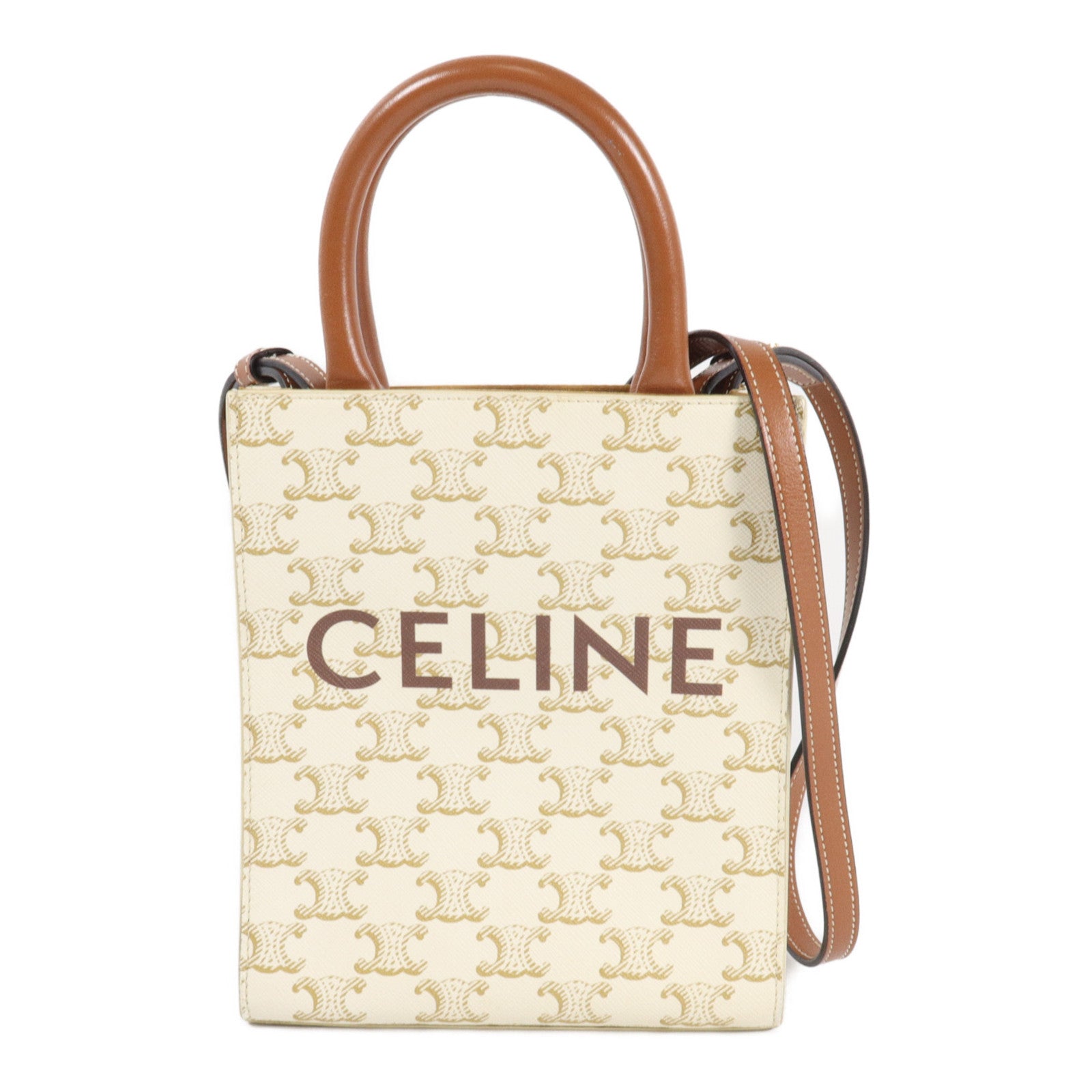 CELINE 塗層帆布Mini Vertical Cabas手挽肩背兩用袋