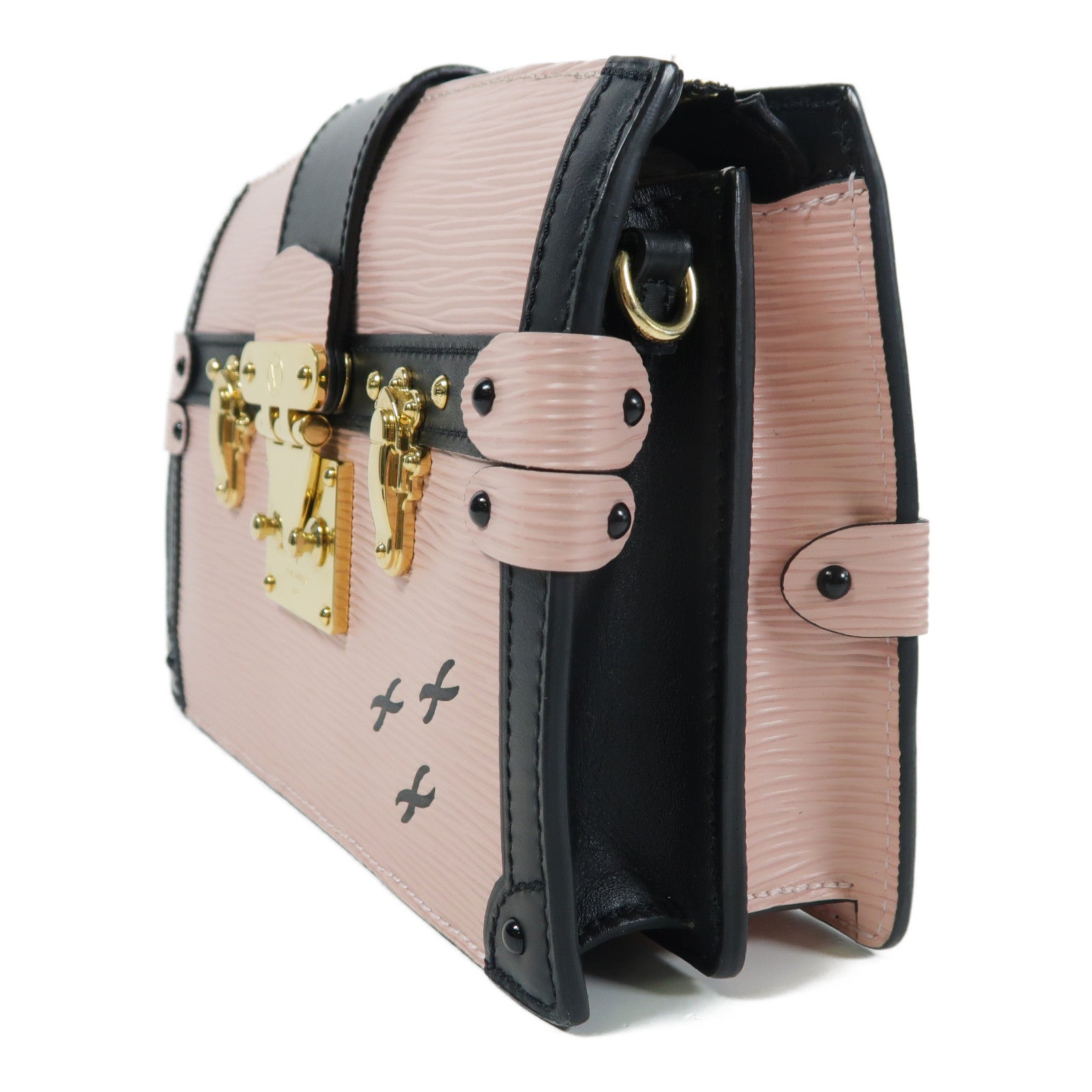 LOUIS VUITTON Epi Trunk Clutch金扣肩背袋