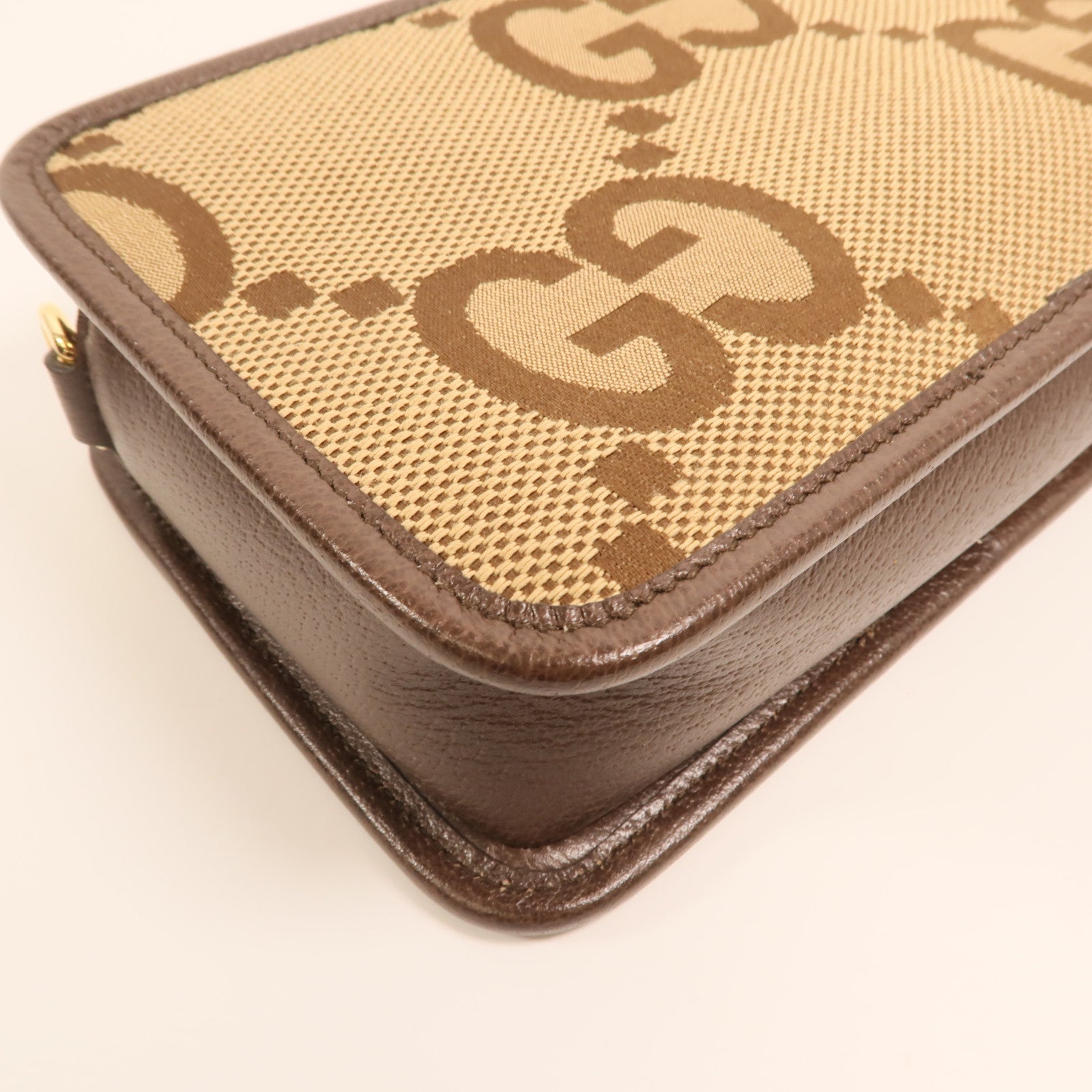 GUCCI 帆布Jumbo GG Mini金扣肩背袋